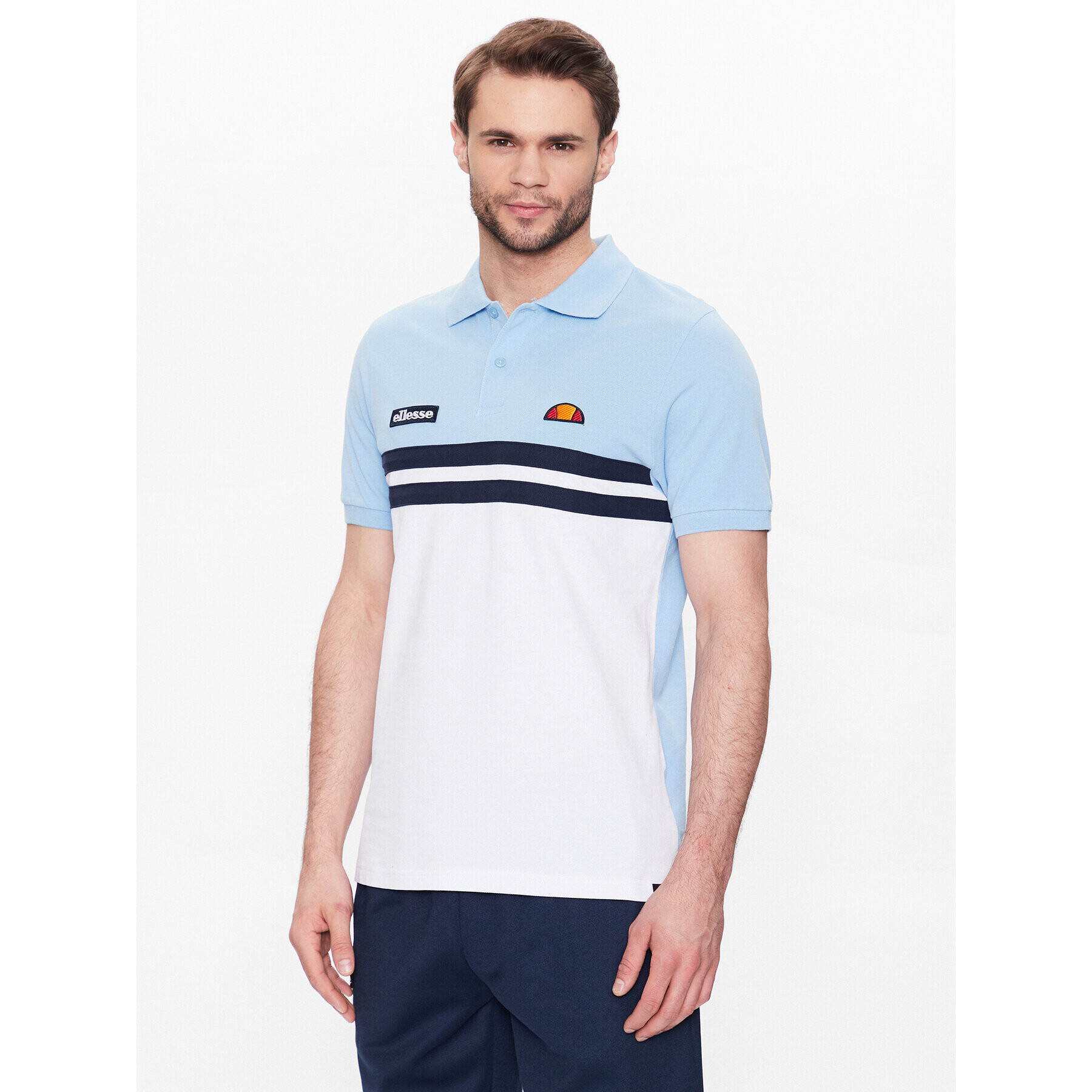 Ellesse Тениска с яка и копчета Muccio SHR16895 Син Regular Fit - Pepit.bg