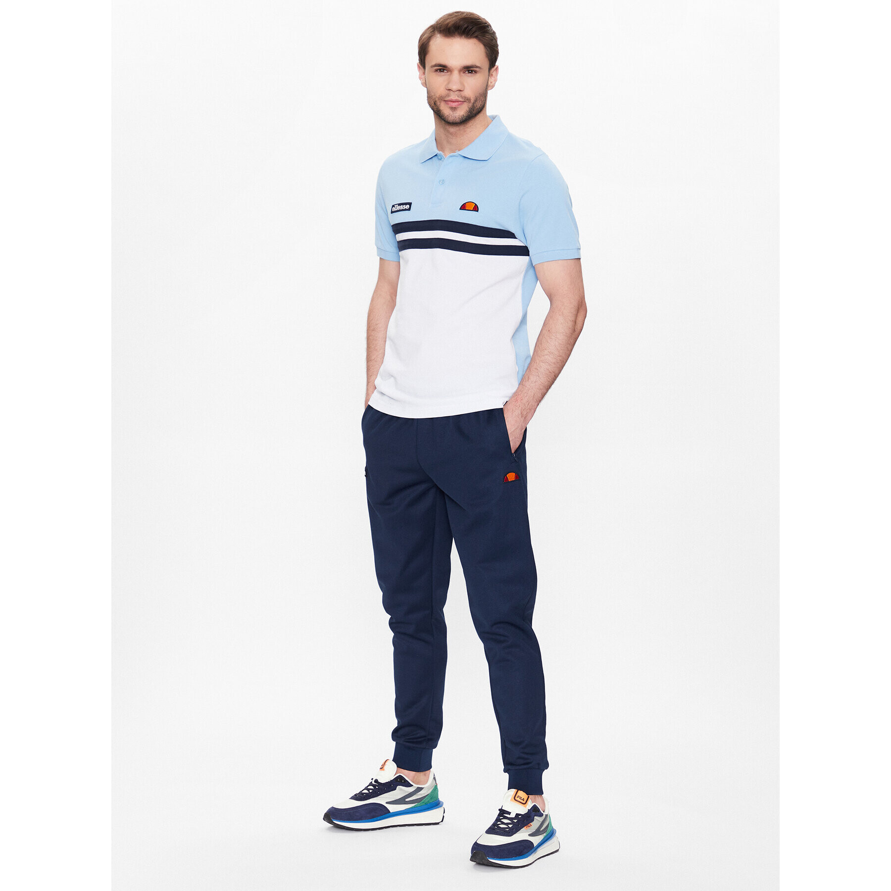 Ellesse Тениска с яка и копчета Muccio SHR16895 Син Regular Fit - Pepit.bg