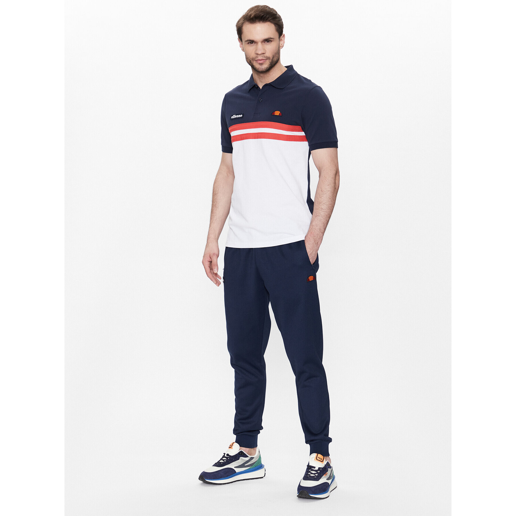 Ellesse Тениска с яка и копчета Muccio SHR16895 Тъмносин Regular Fit - Pepit.bg