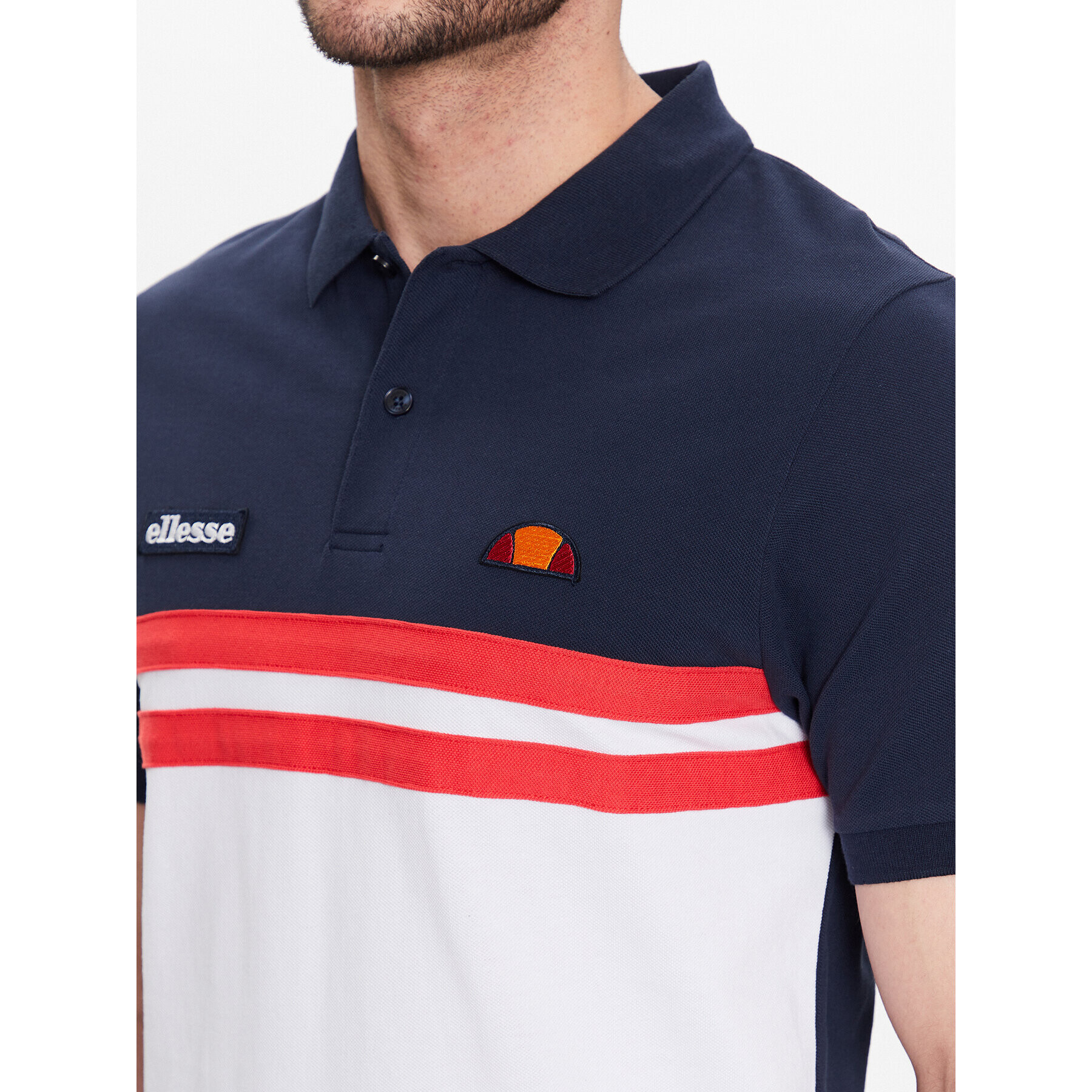 Ellesse Тениска с яка и копчета Muccio SHR16895 Тъмносин Regular Fit - Pepit.bg