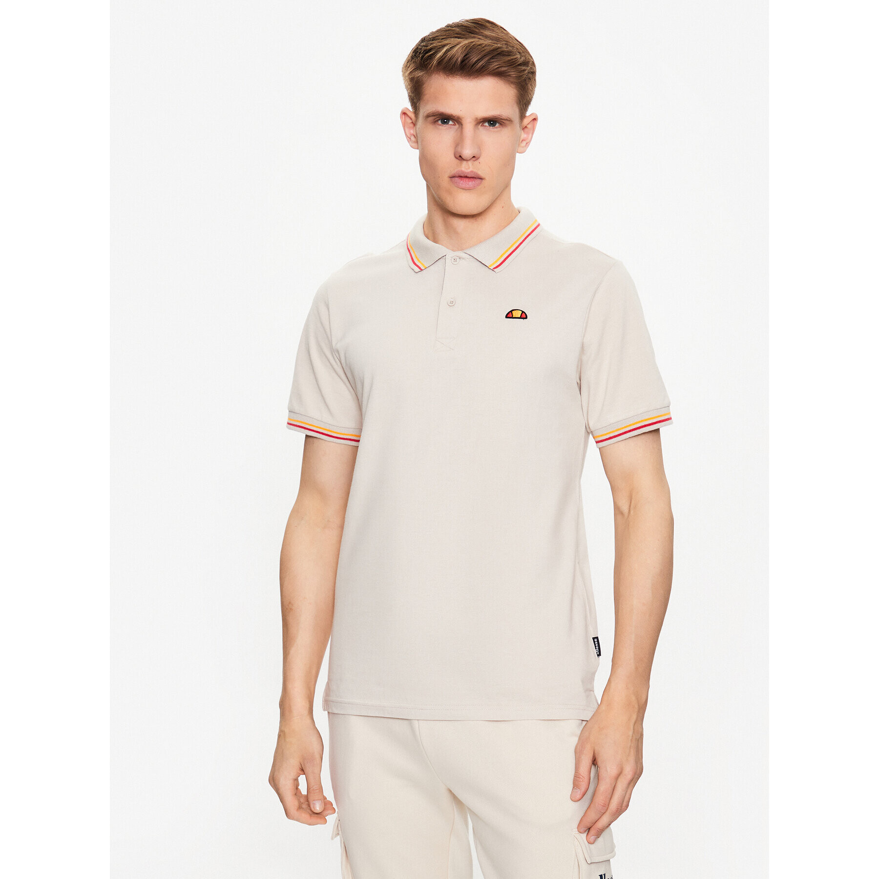 Ellesse Тениска с яка и копчета Rooks SHR18077 Бежов Regular Fit - Pepit.bg