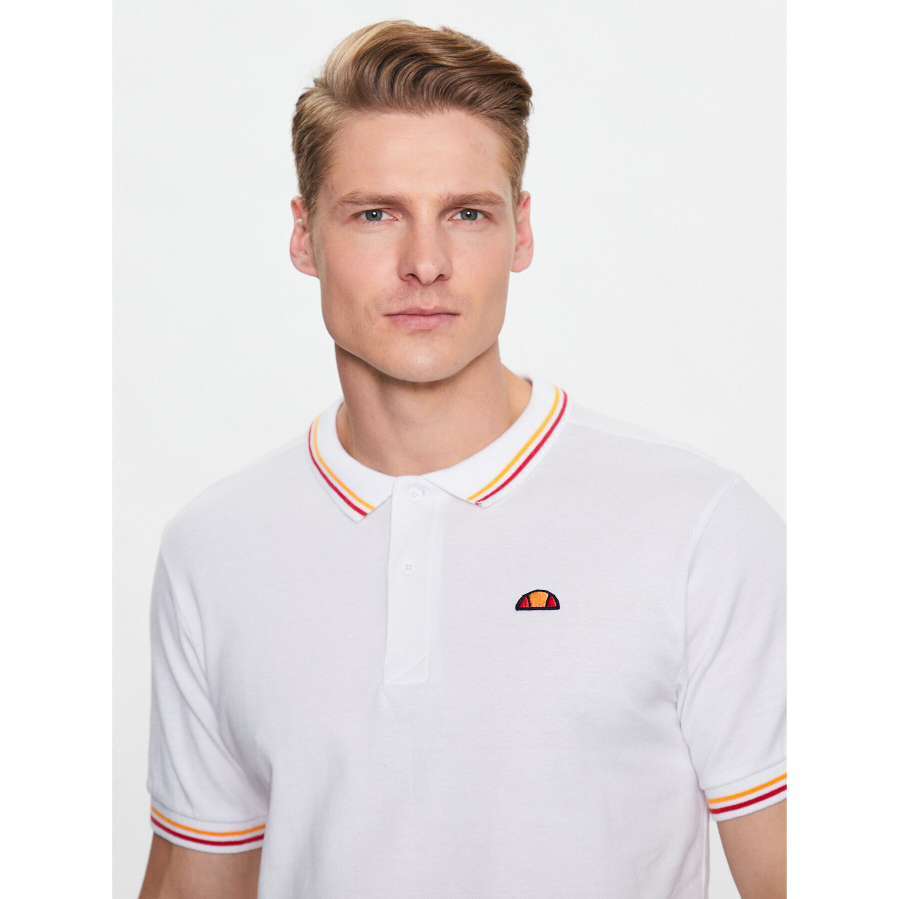 Ellesse Тениска с яка и копчета Rooks SHR18077 Бял Regular Fit - Pepit.bg