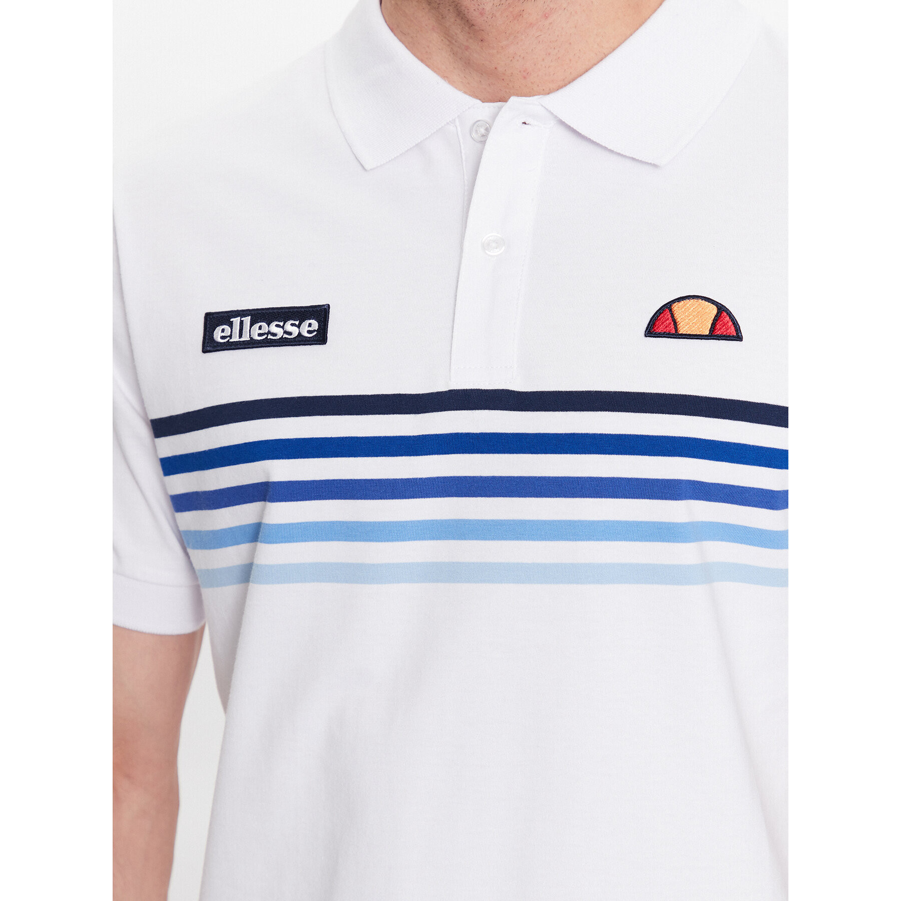 Ellesse Тениска с яка и копчета Vinzona SHR14634 Бял Regular Fit - Pepit.bg