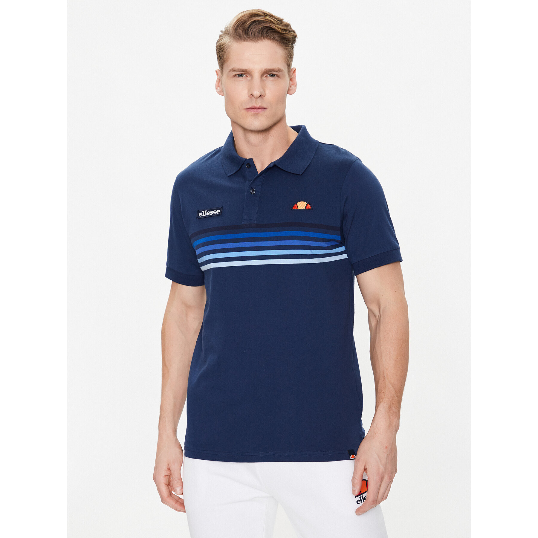 Ellesse Тениска с яка и копчета Vinzona SHR14634 Тъмносин Regular Fit - Pepit.bg