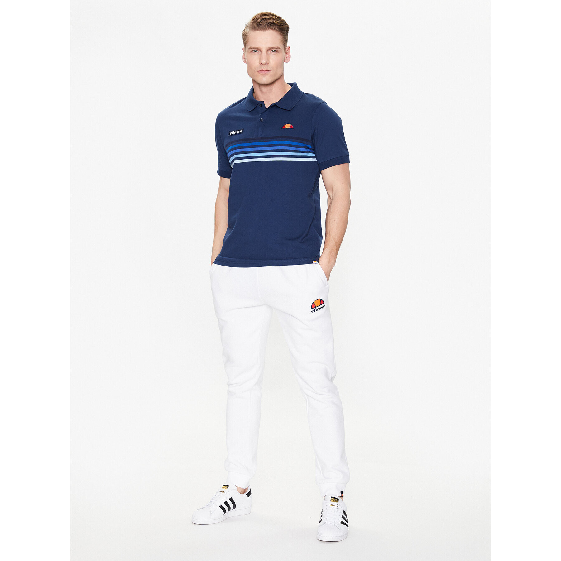 Ellesse Тениска с яка и копчета Vinzona SHR14634 Тъмносин Regular Fit - Pepit.bg