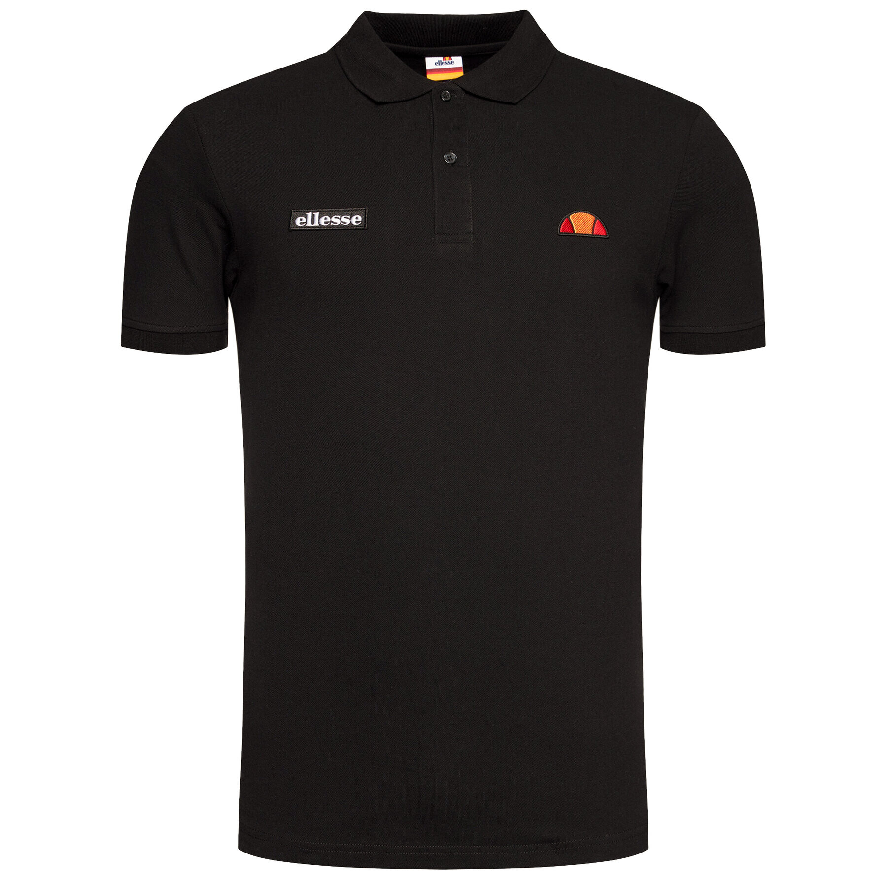 Ellesse Тениска с яка и копчета Montura SHS04475 Черен Regular Fit - Pepit.bg