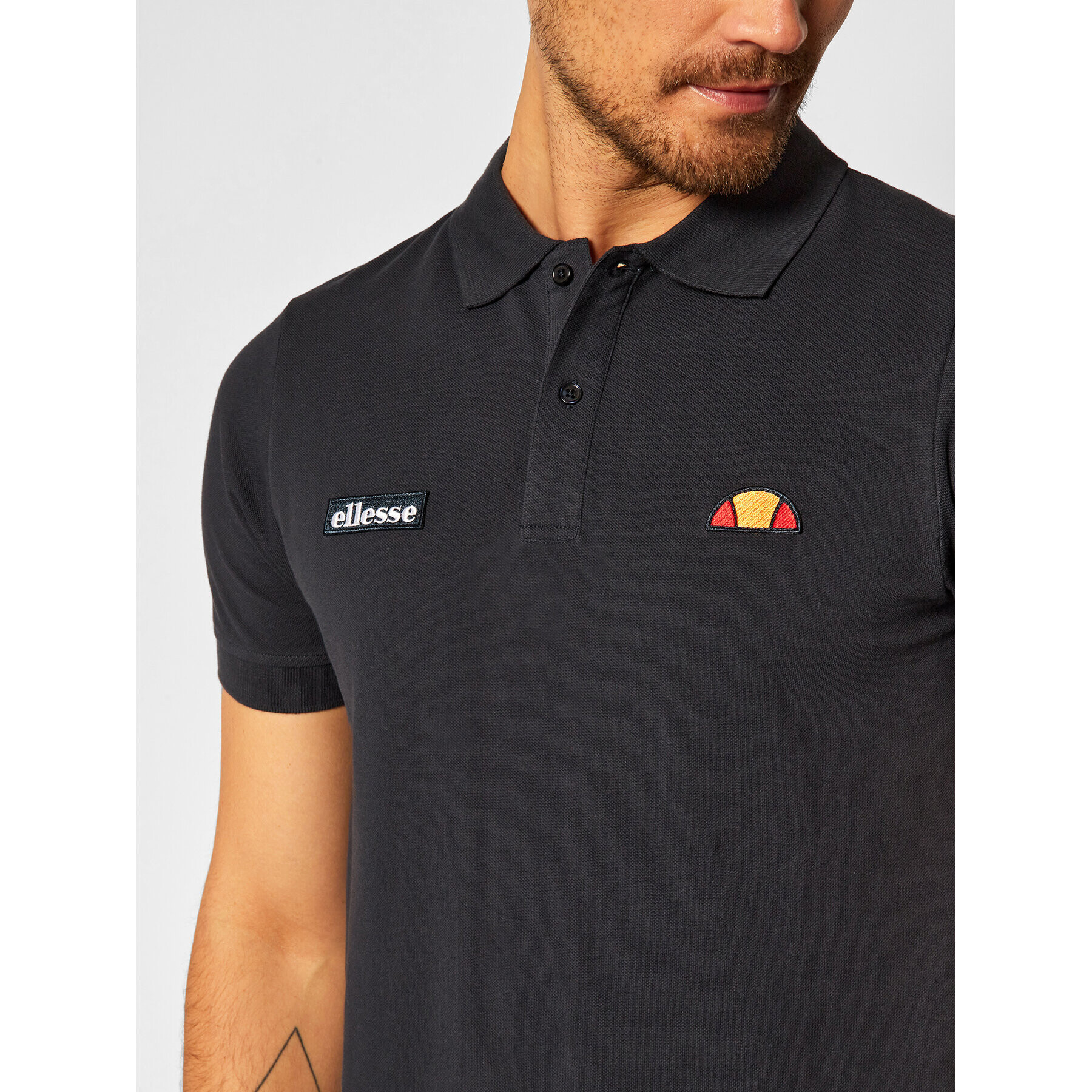 Ellesse Тениска с яка и копчета Montura SHS04475 Тъмносин Regular Fit - Pepit.bg