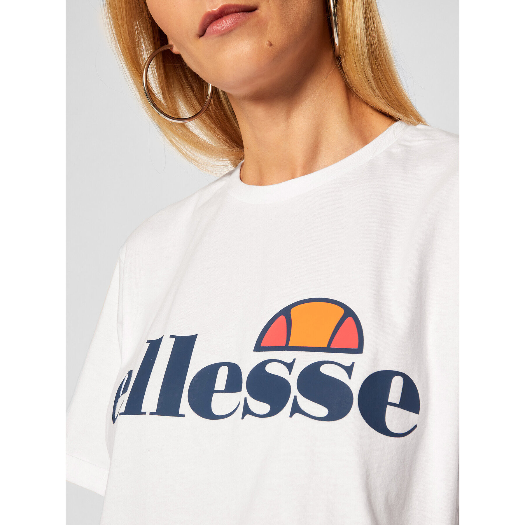 Ellesse Тишърт Alberta SGS04484 Бял Cropped Fit - Pepit.bg