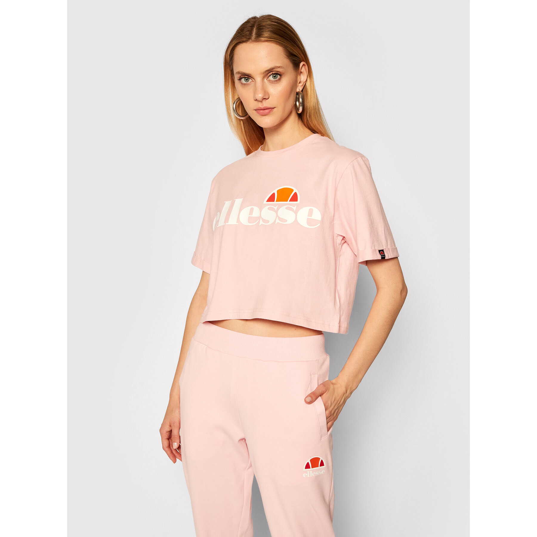 Ellesse Тишърт Alberta SGS04484 Розов Cropped Fit - Pepit.bg