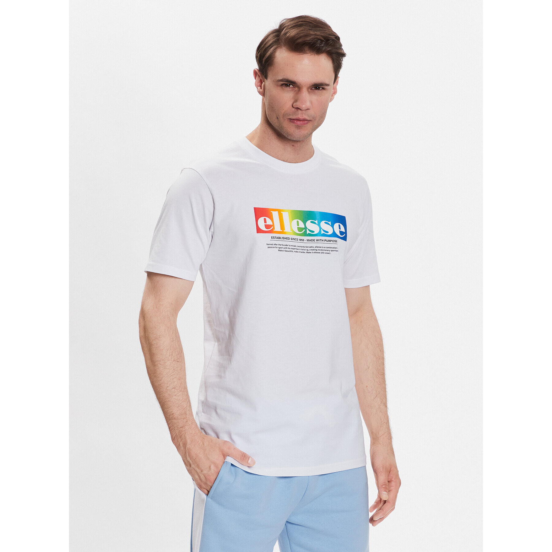 Ellesse Тишърт Allegrio SHR17634 Бял Regular Fit - Pepit.bg