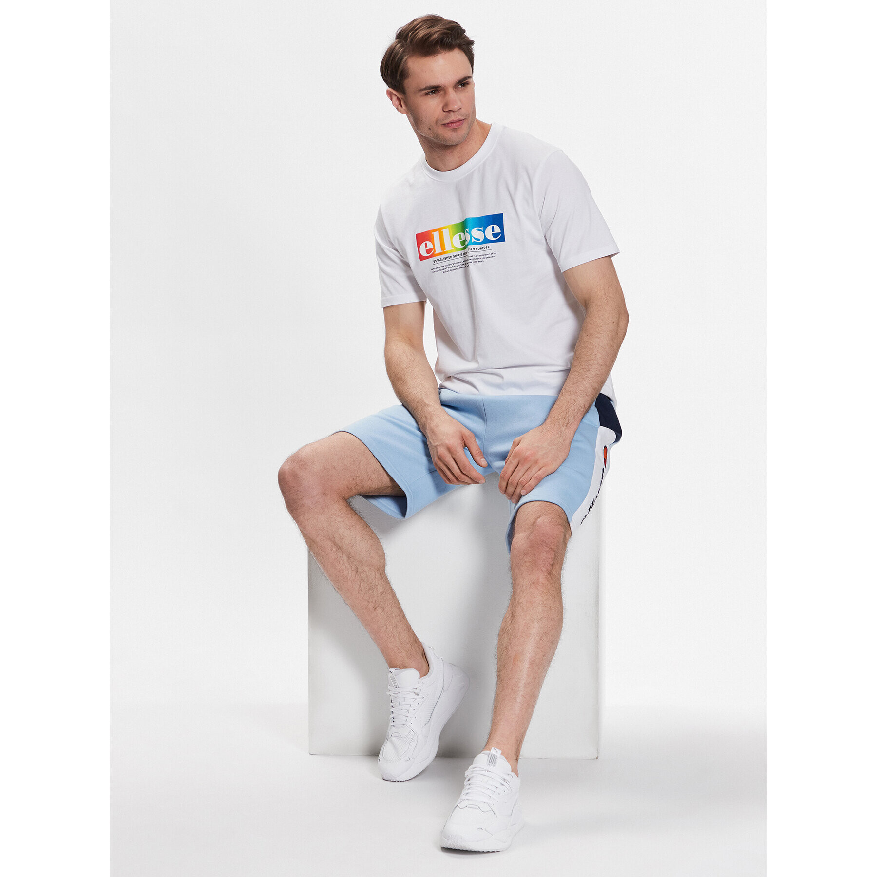 Ellesse Тишърт Allegrio SHR17634 Бял Regular Fit - Pepit.bg