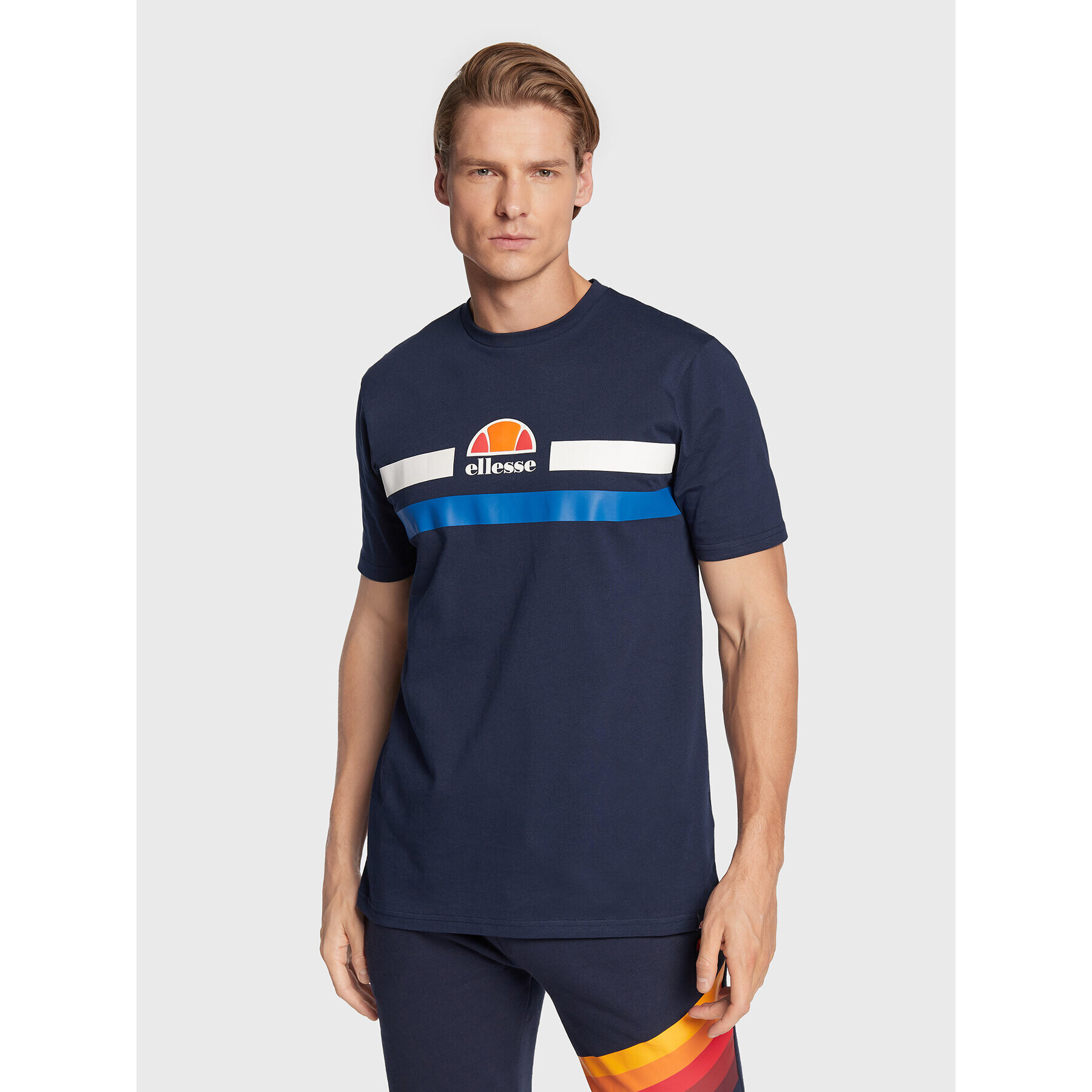 Ellesse Тишърт Aprel SHM06453 Тъмносин Regular Fit - Pepit.bg