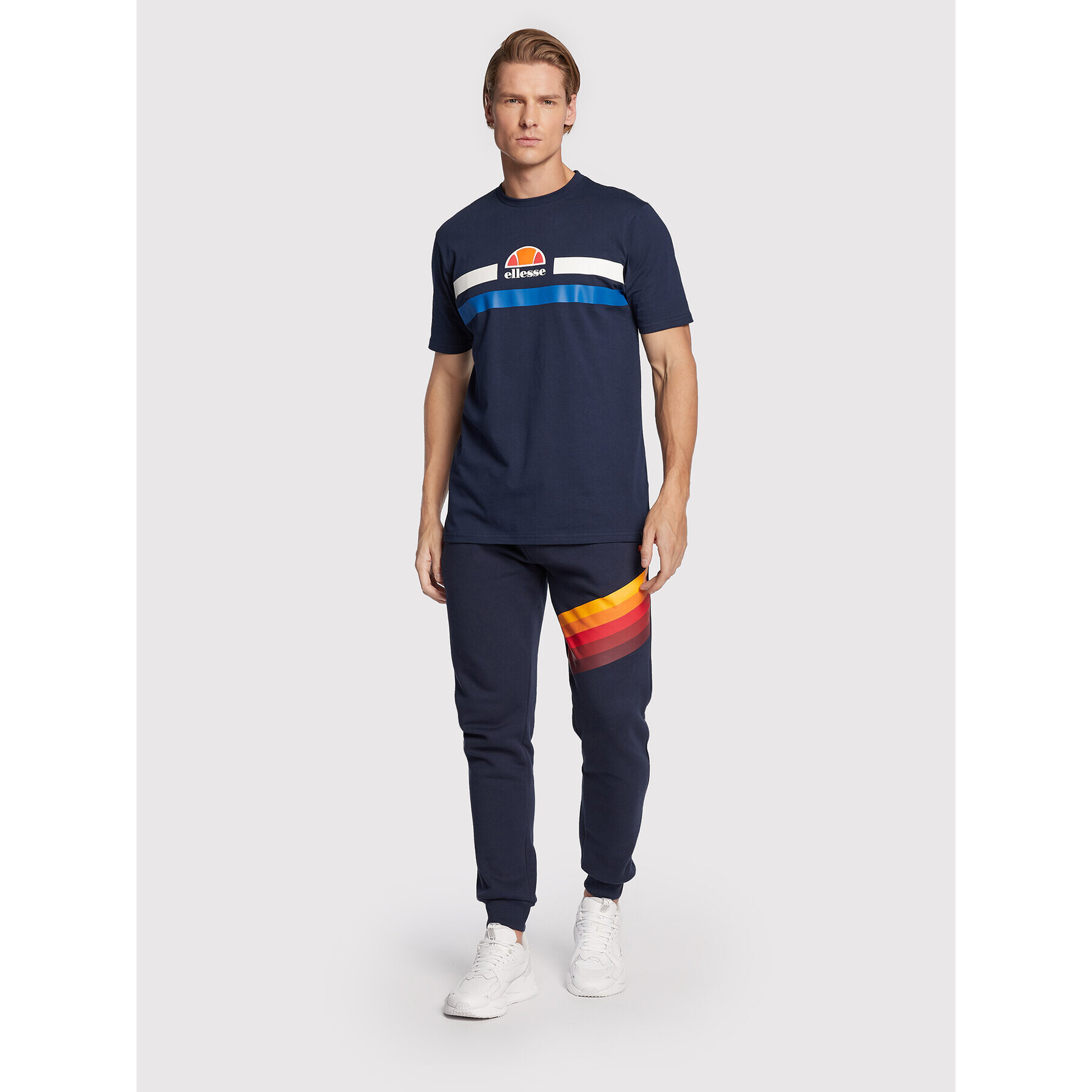 Ellesse Тишърт Aprel SHM06453 Тъмносин Regular Fit - Pepit.bg