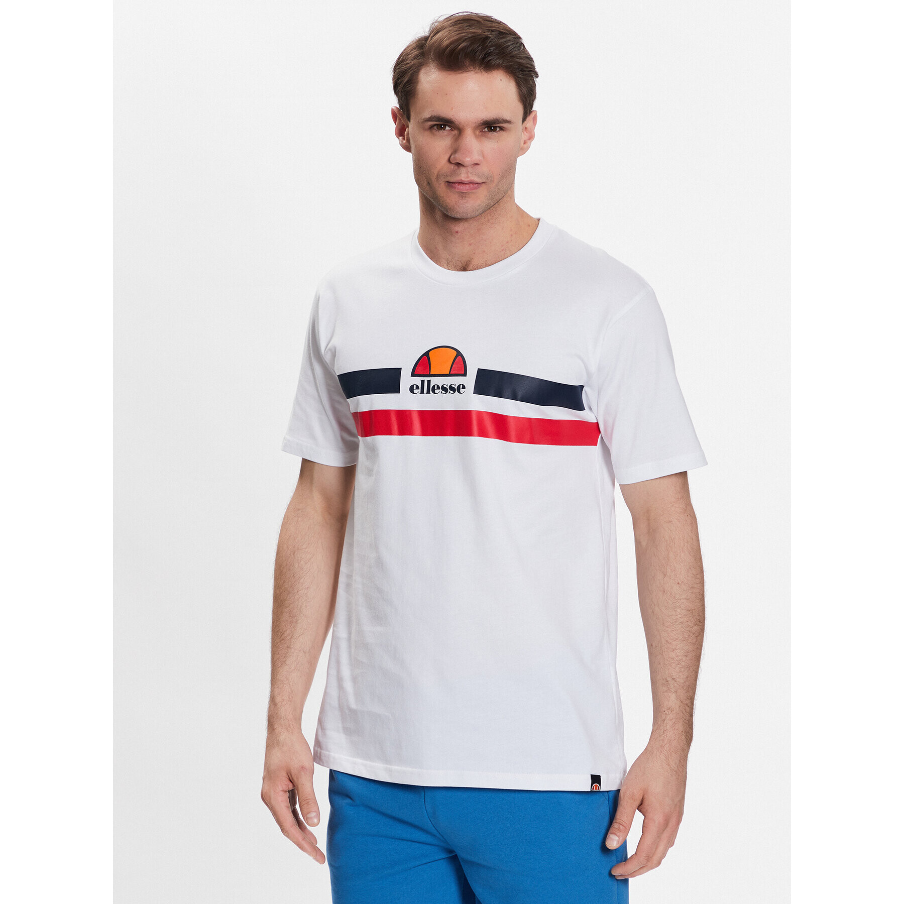 Ellesse Тишърт Aprel SHR06453 Бял Regular Fit - Pepit.bg