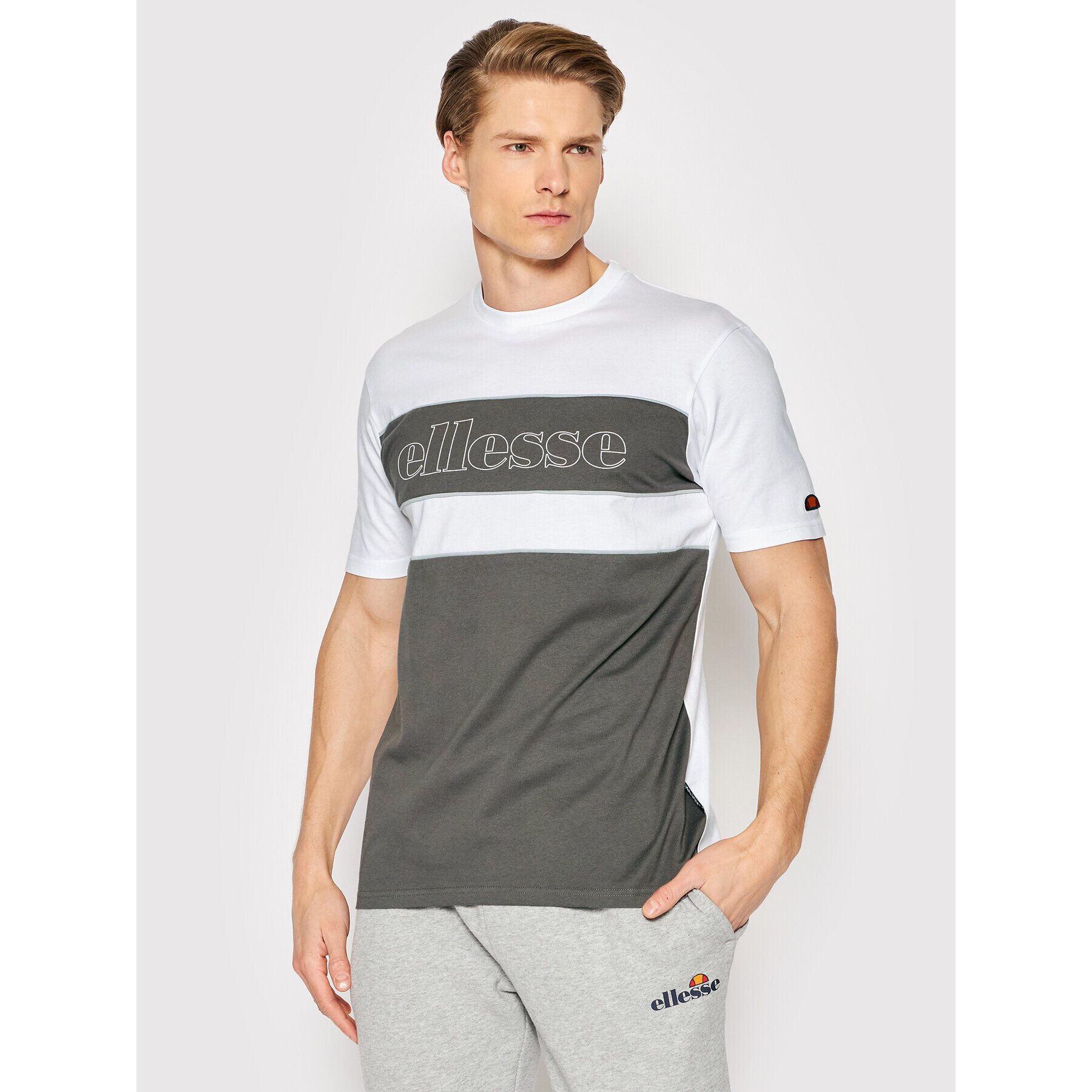 Ellesse Тишърт Coppia SHM14241 Бял Regular Fit - Pepit.bg