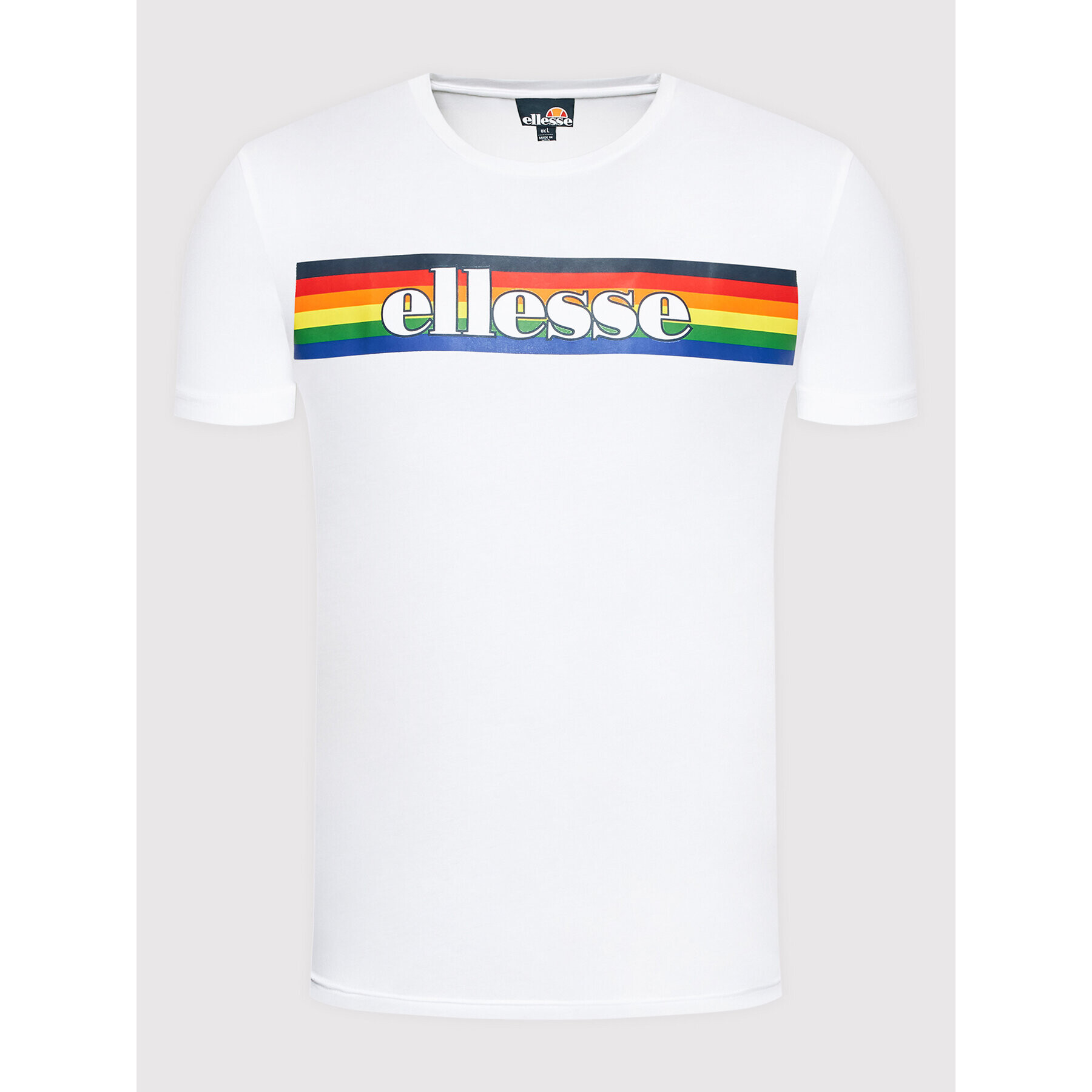 Ellesse Тишърт Dreilo SHM13822 Бял Regular Fit - Pepit.bg