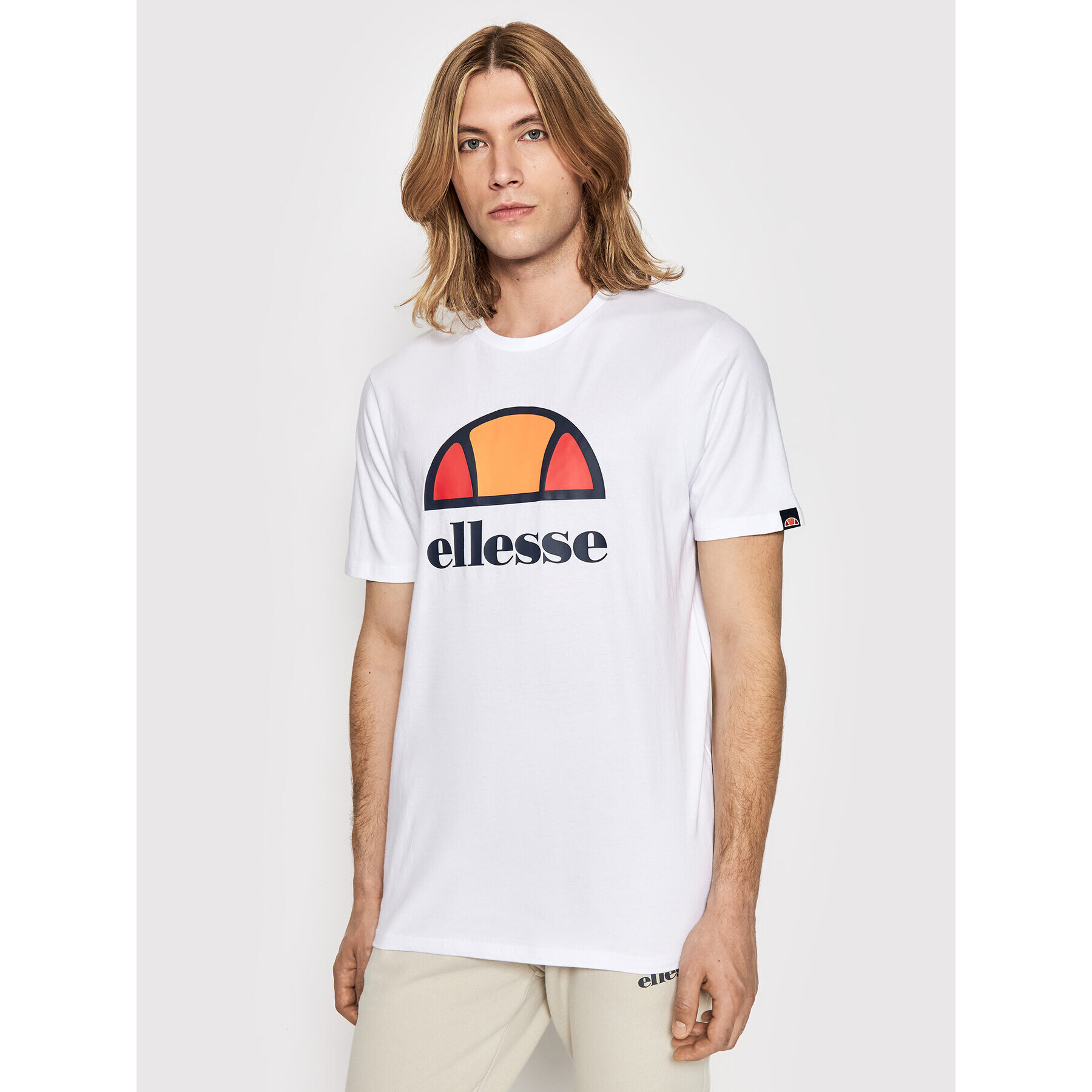 Ellesse Тишърт Dyne SXG12736 Бял Regular Fit - Pepit.bg