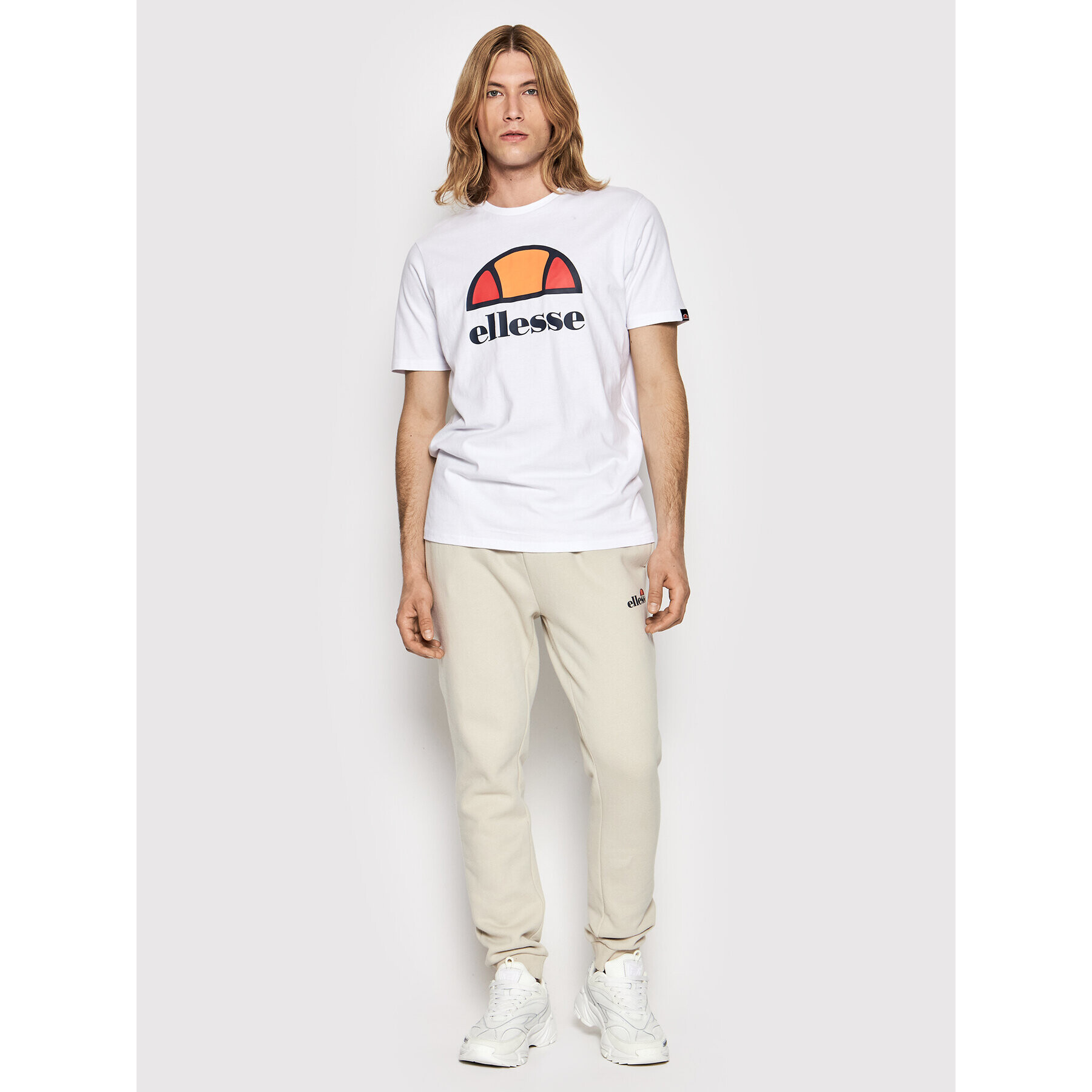 Ellesse Тишърт Dyne SXG12736 Бял Regular Fit - Pepit.bg