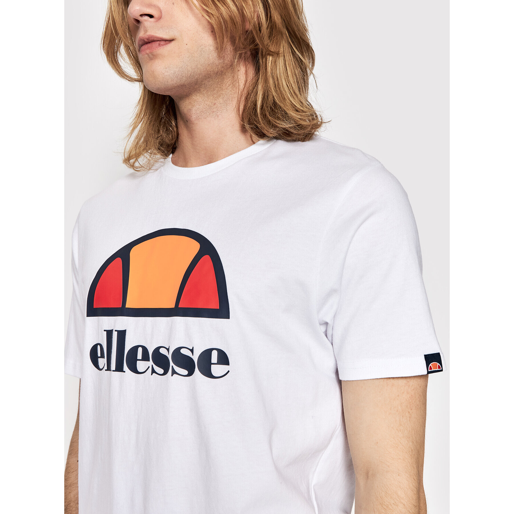 Ellesse Тишърт Dyne SXG12736 Бял Regular Fit - Pepit.bg