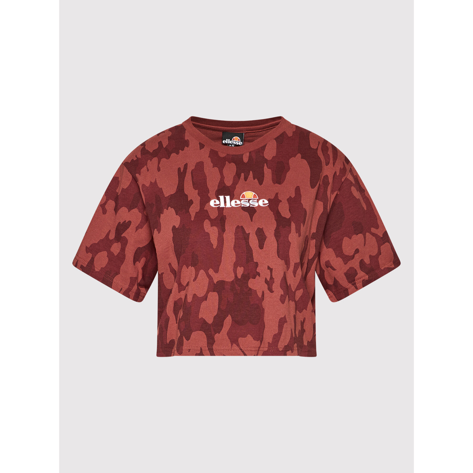 Ellesse Тишърт Fireball Camo SGK12431 Бордо Relaxed Fit - Pepit.bg