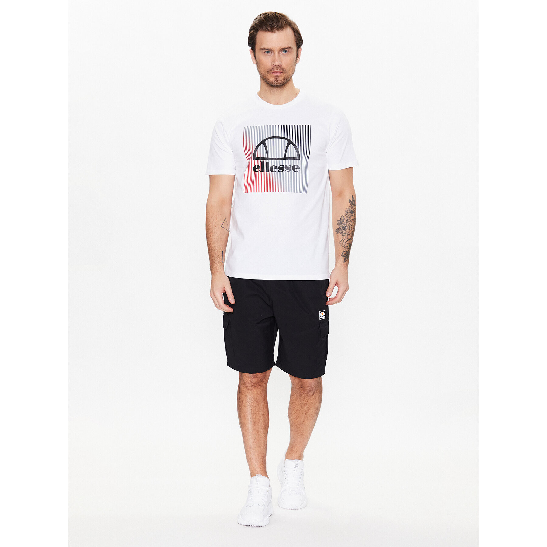 Ellesse Тишърт Flecta SXR17843 Бял Regular Fit - Pepit.bg