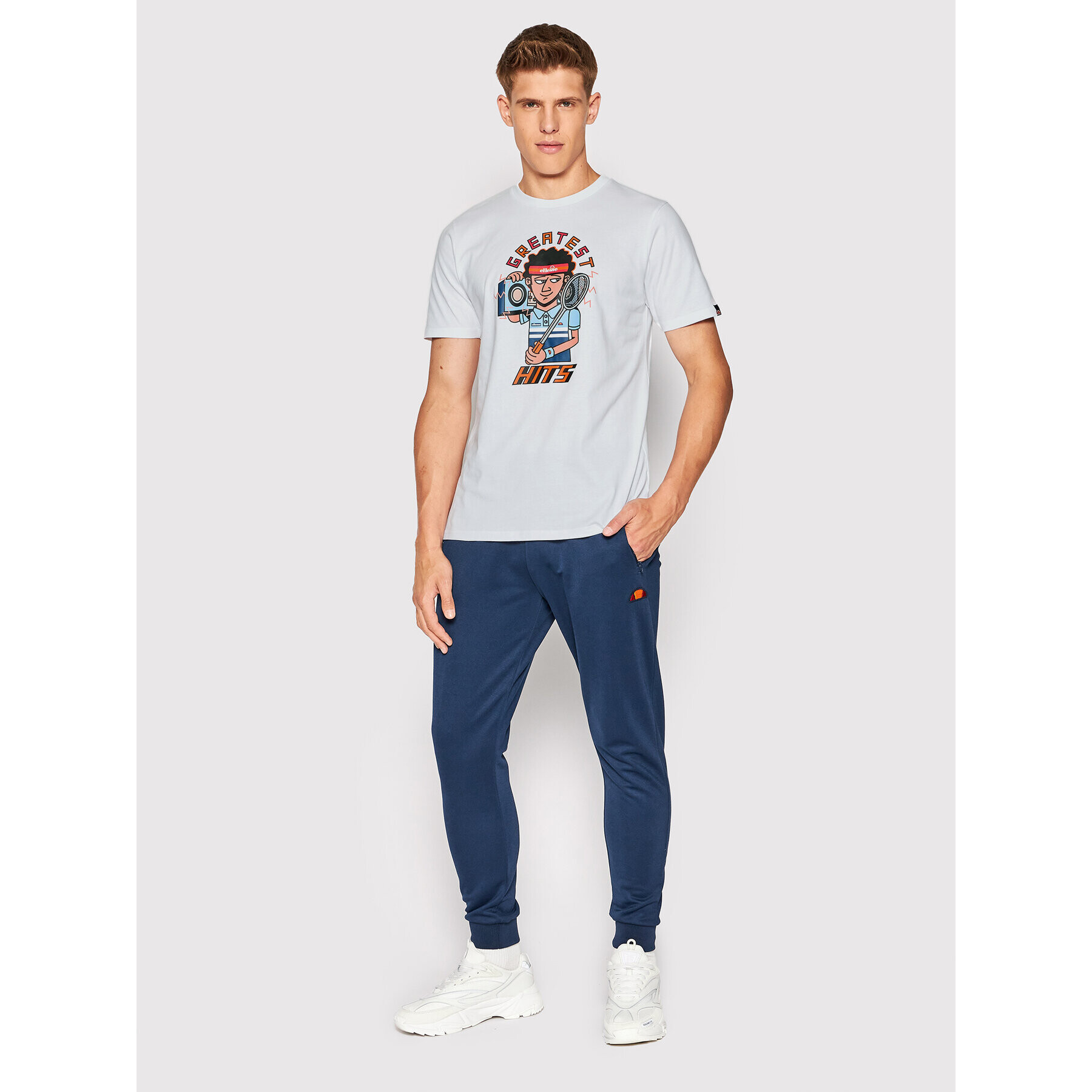 Ellesse Тишърт Hits SHN15649 Бял Regular Fit - Pepit.bg