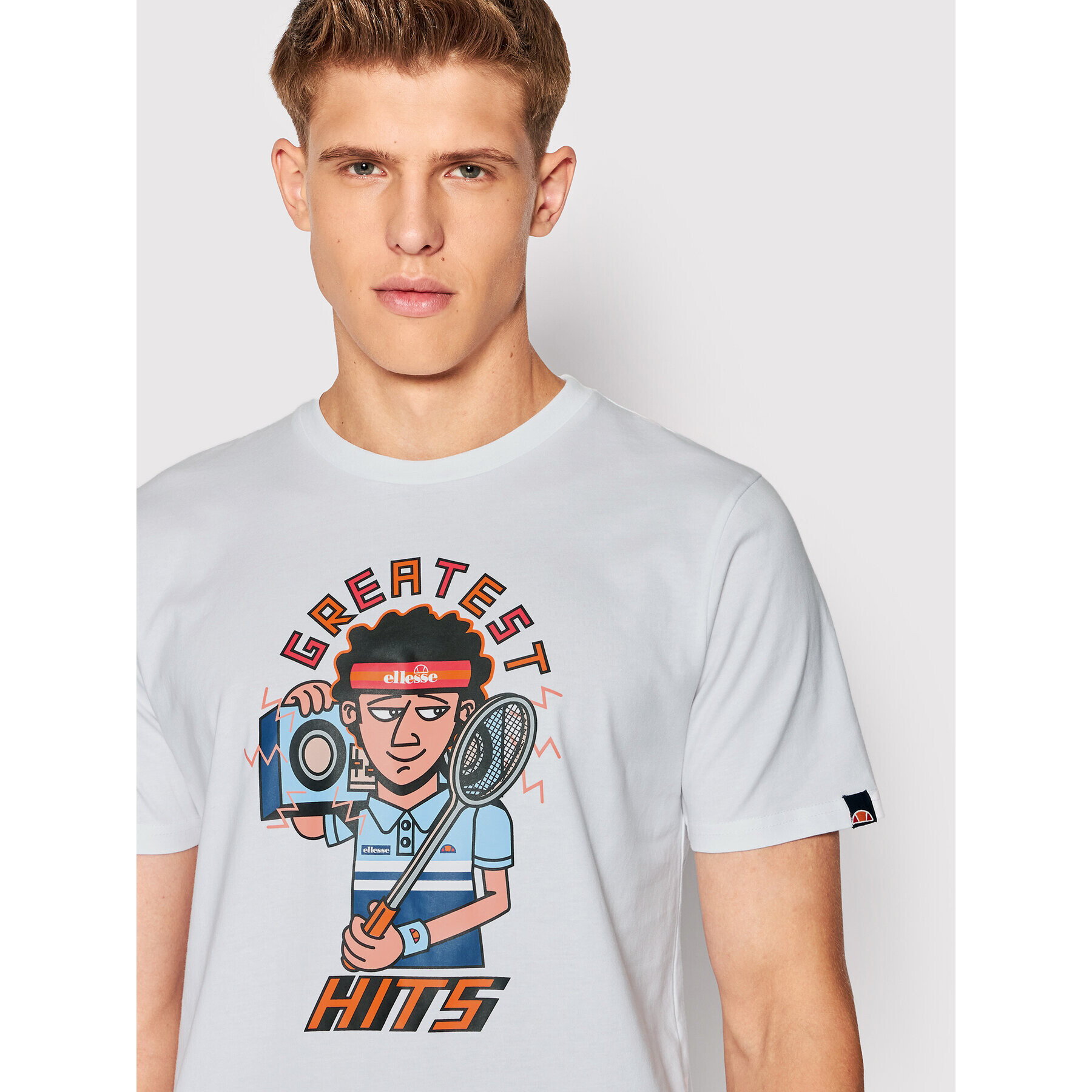 Ellesse Тишърт Hits SHN15649 Бял Regular Fit - Pepit.bg