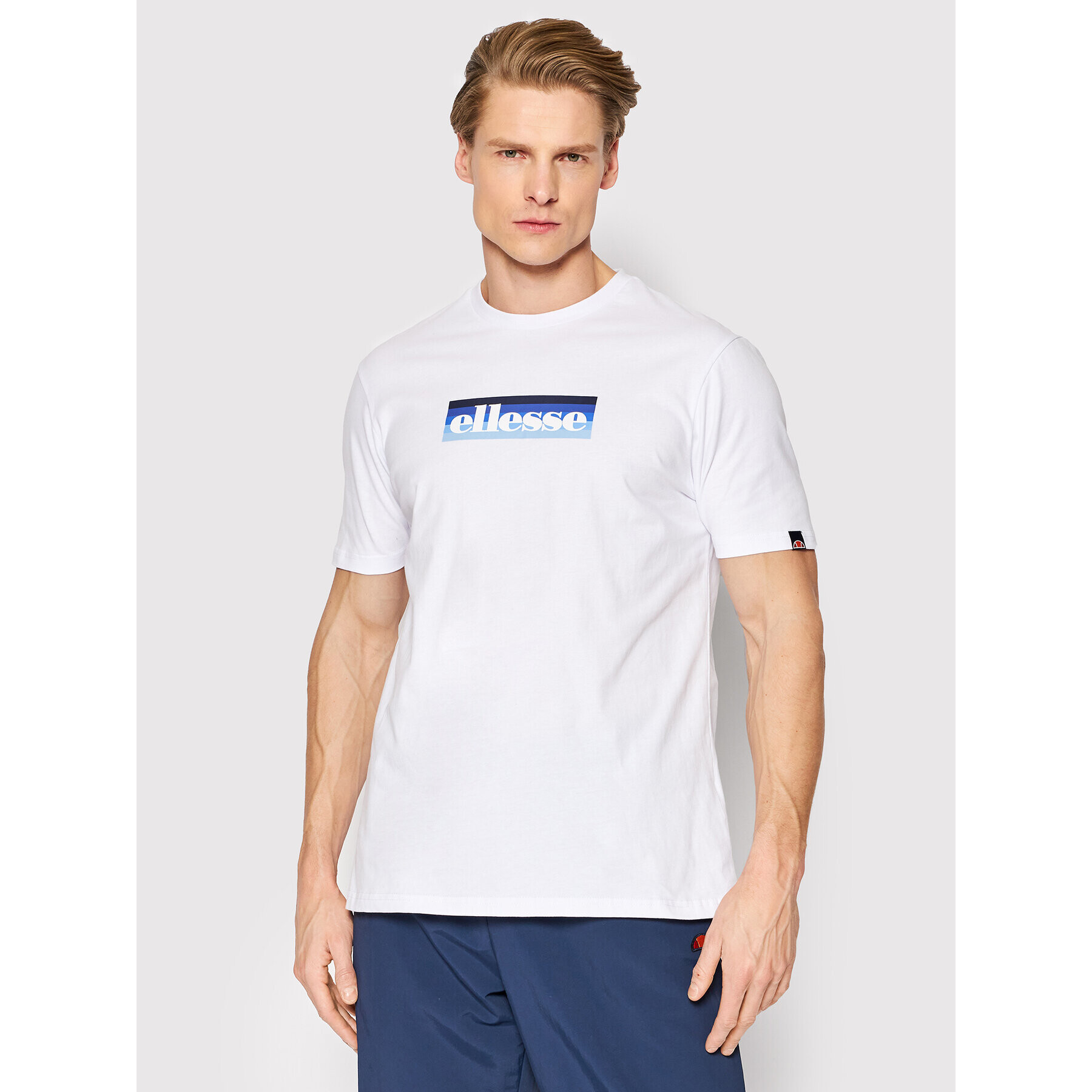 Ellesse Тишърт Kiko SHM14896 Бял Regular Fit - Pepit.bg