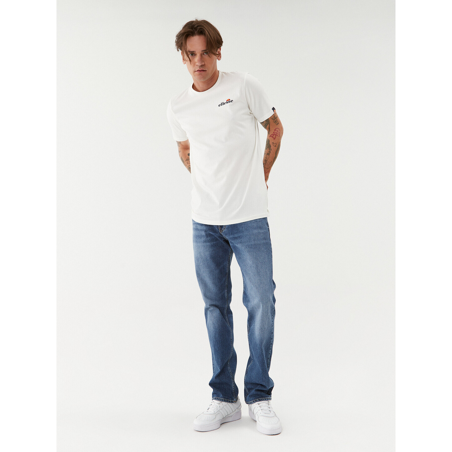 Ellesse Тишърт Liammo SHQ16807904 Бял Regular Fit - Pepit.bg