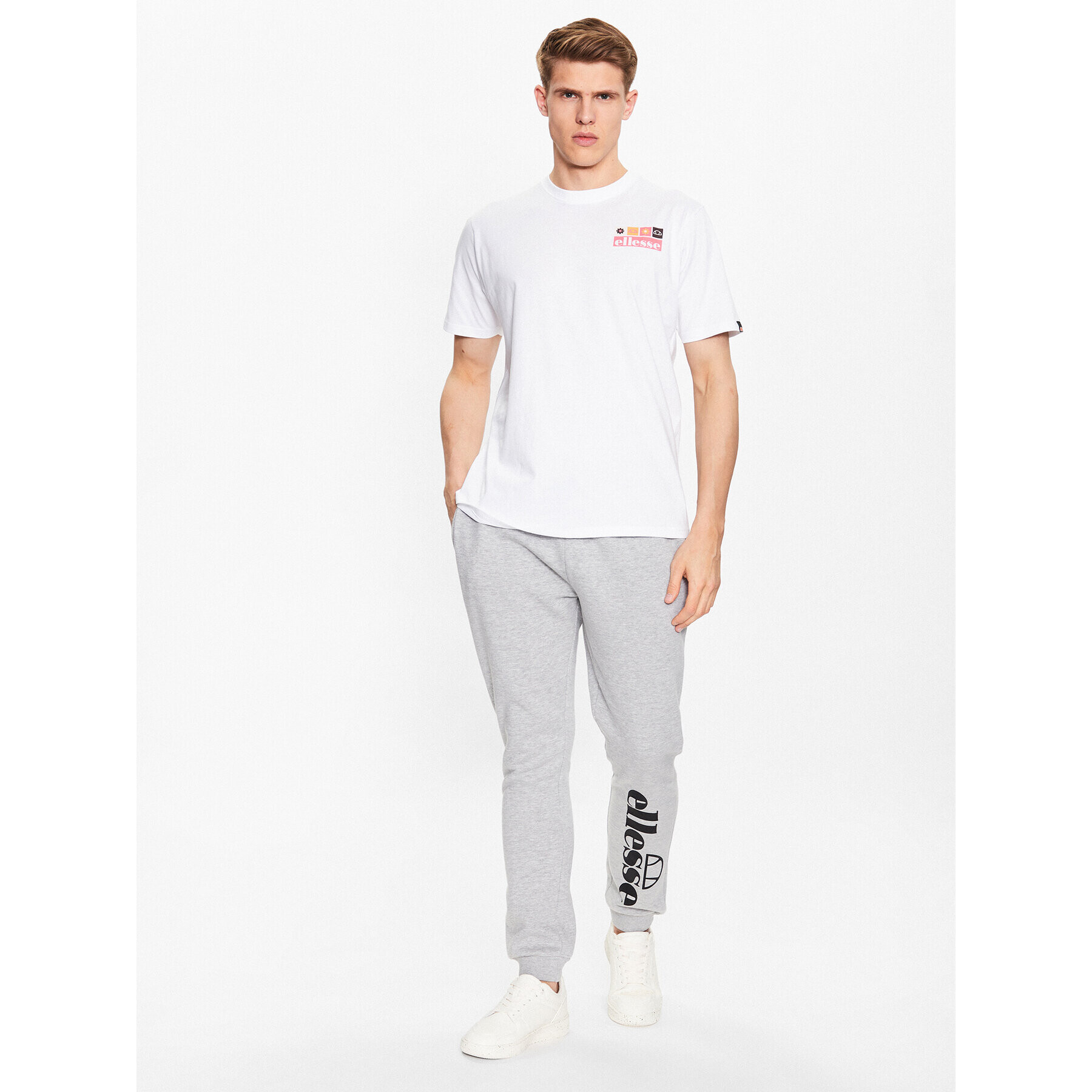 Ellesse Тишърт Mestiere SHR17638 Бял Regular Fit - Pepit.bg