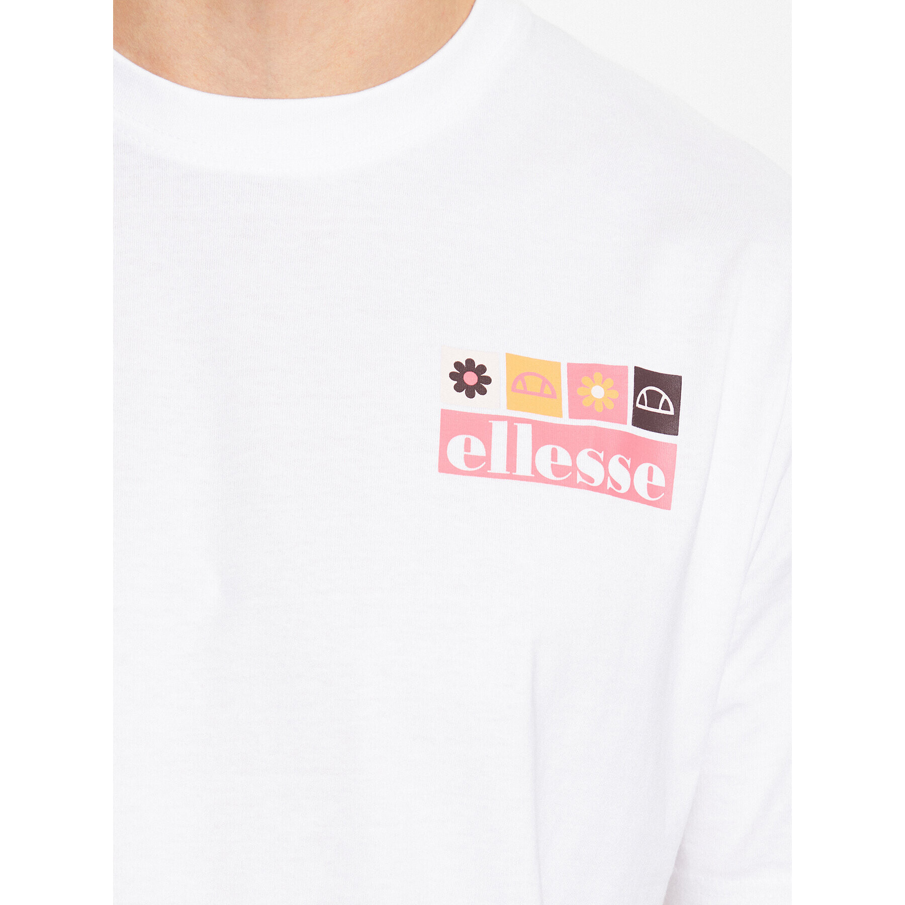 Ellesse Тишърт Mestiere SHR17638 Бял Regular Fit - Pepit.bg