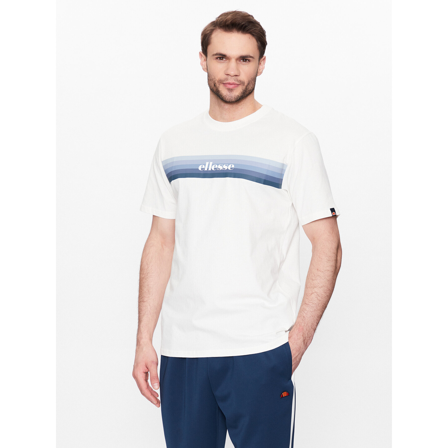 Ellesse Тишърт Murillo SHR17446 Бял Regular Fit - Pepit.bg