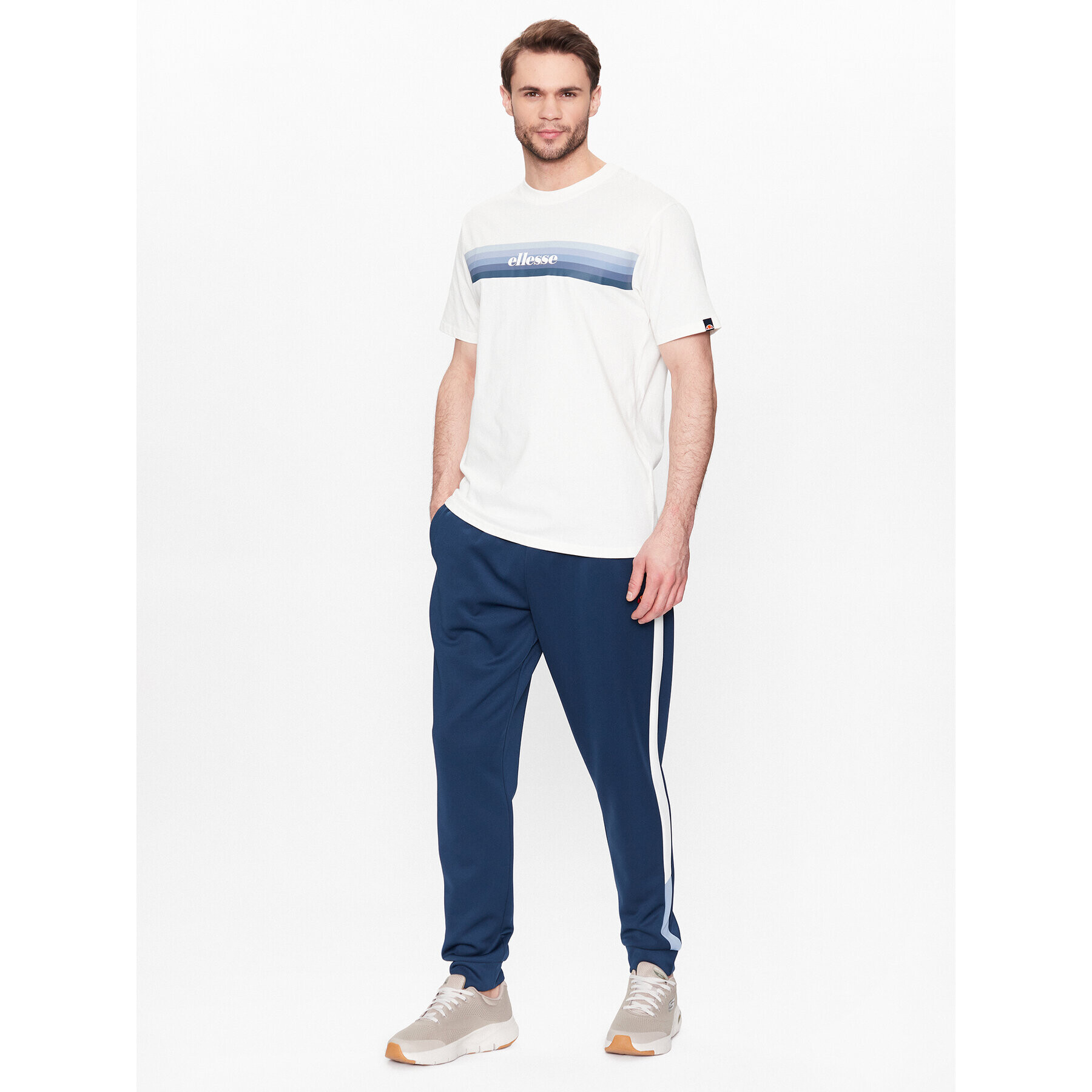 Ellesse Тишърт Murillo SHR17446 Бял Regular Fit - Pepit.bg