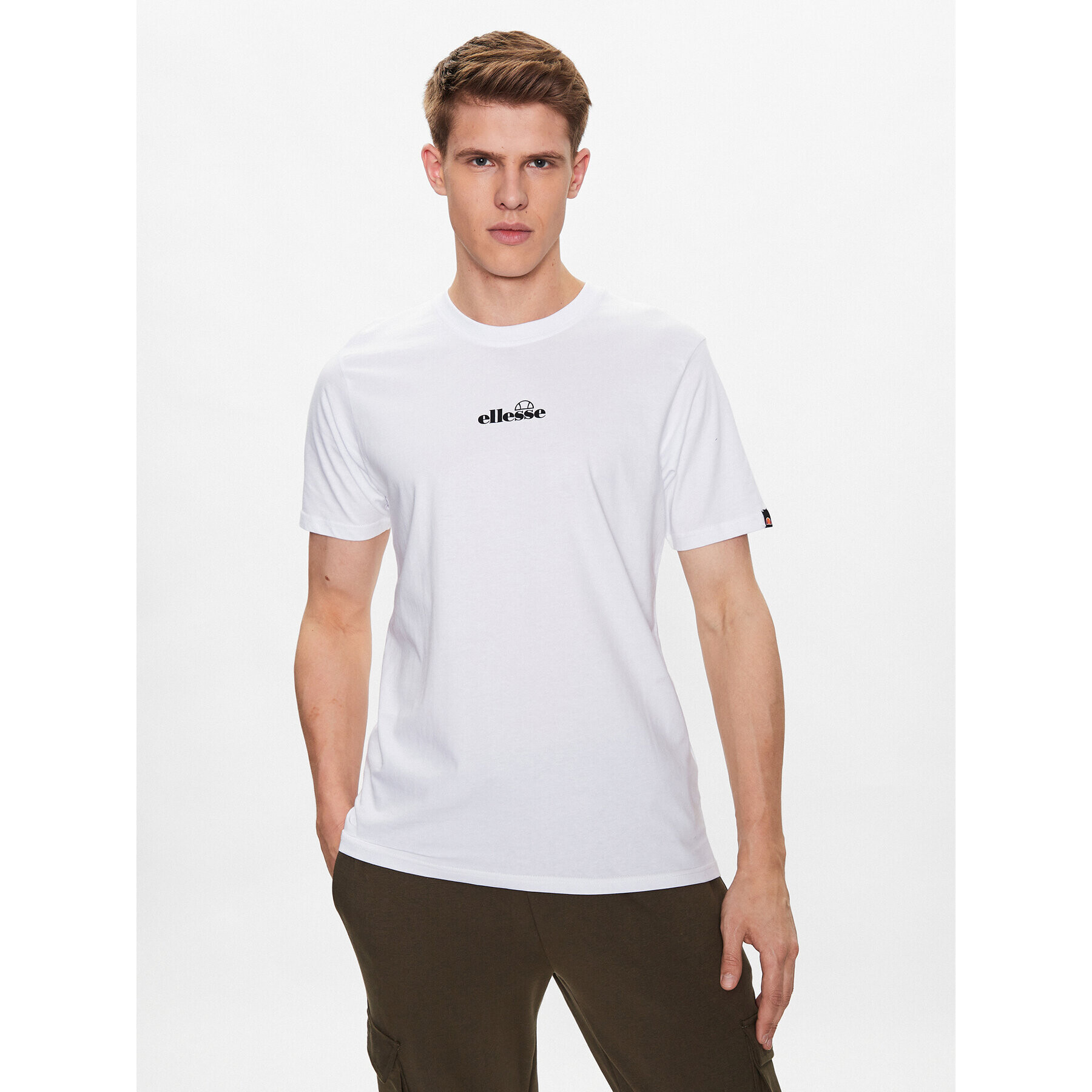 Ellesse Тишърт Ollio SHP16463 Бял Regular Fit - Pepit.bg