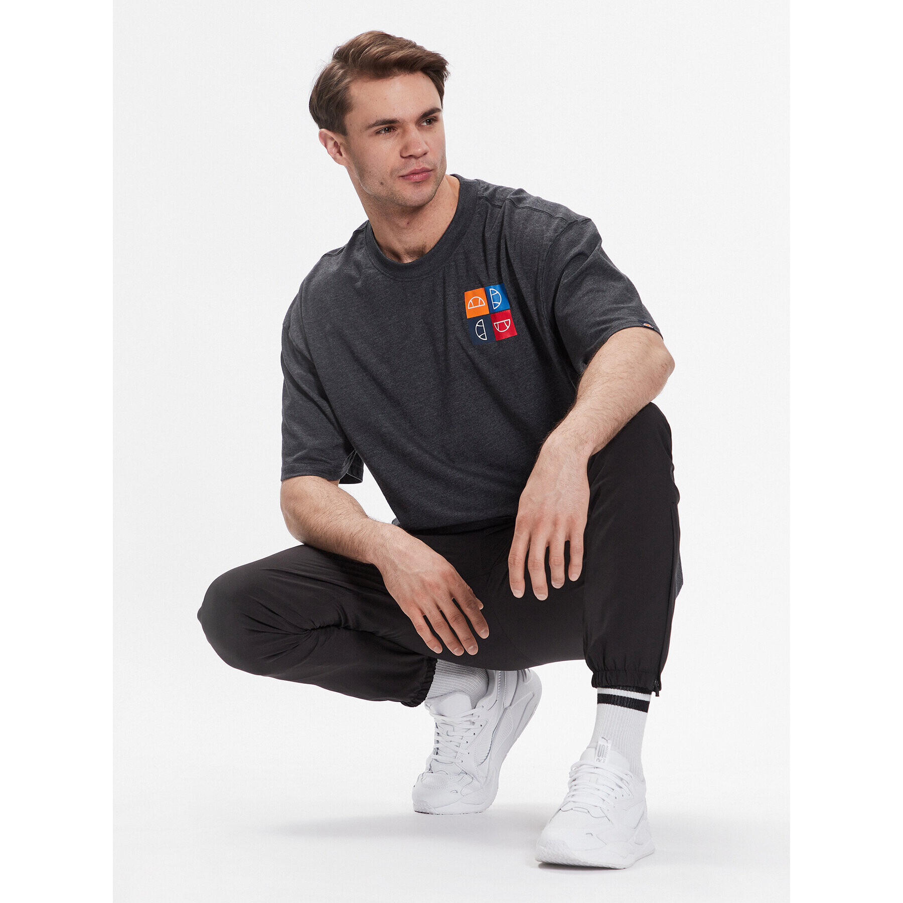 Ellesse Тишърт Rolletto SHR17641 Сив Regular Fit - Pepit.bg