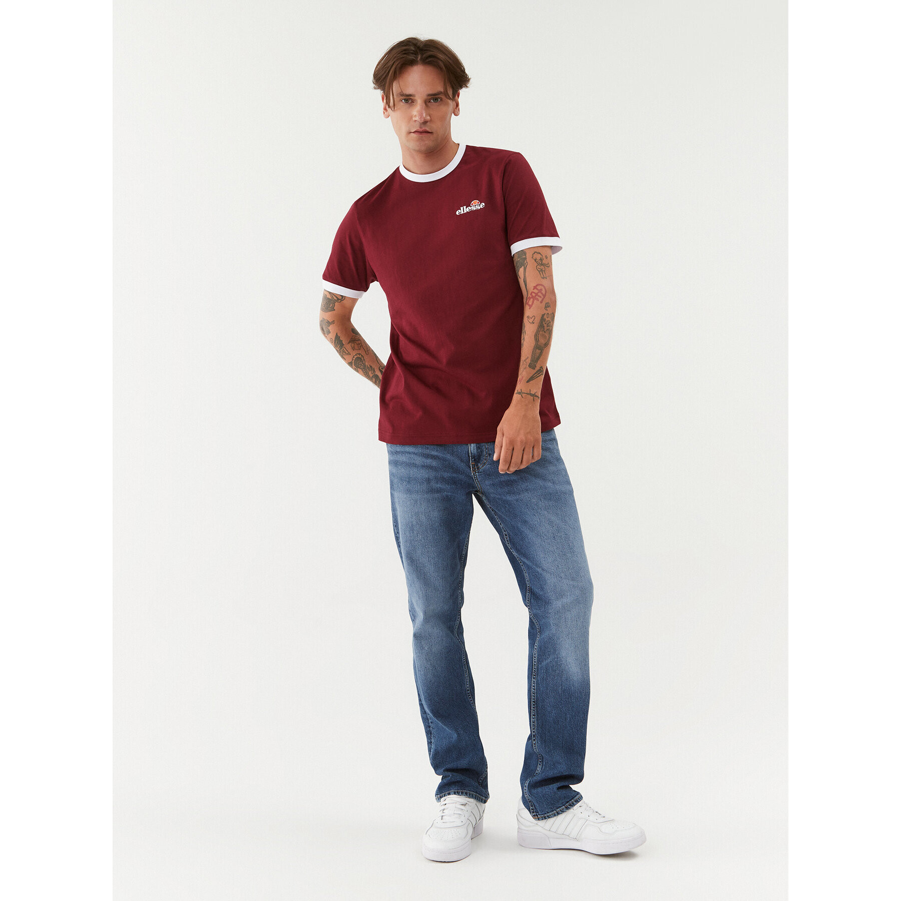 Ellesse Тишърт SHL10164 Бордо Regular Fit - Pepit.bg