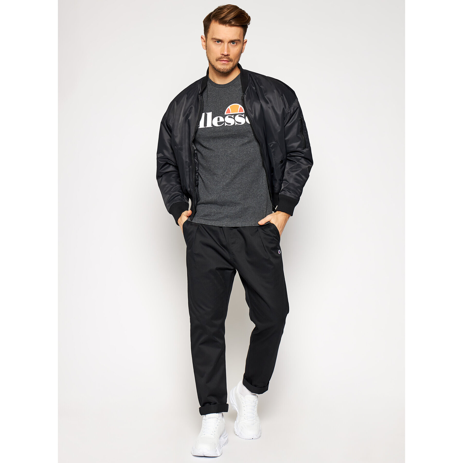 Ellesse Тишърт Sl Prado SHC07405 Сив Regular Fit - Pepit.bg