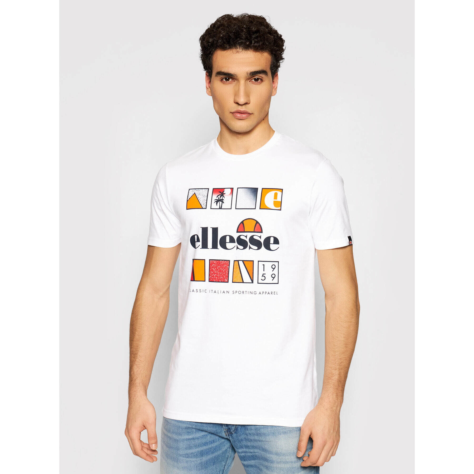 Ellesse Тишърт Souscri SHI11155 Бял Regular Fit - Pepit.bg