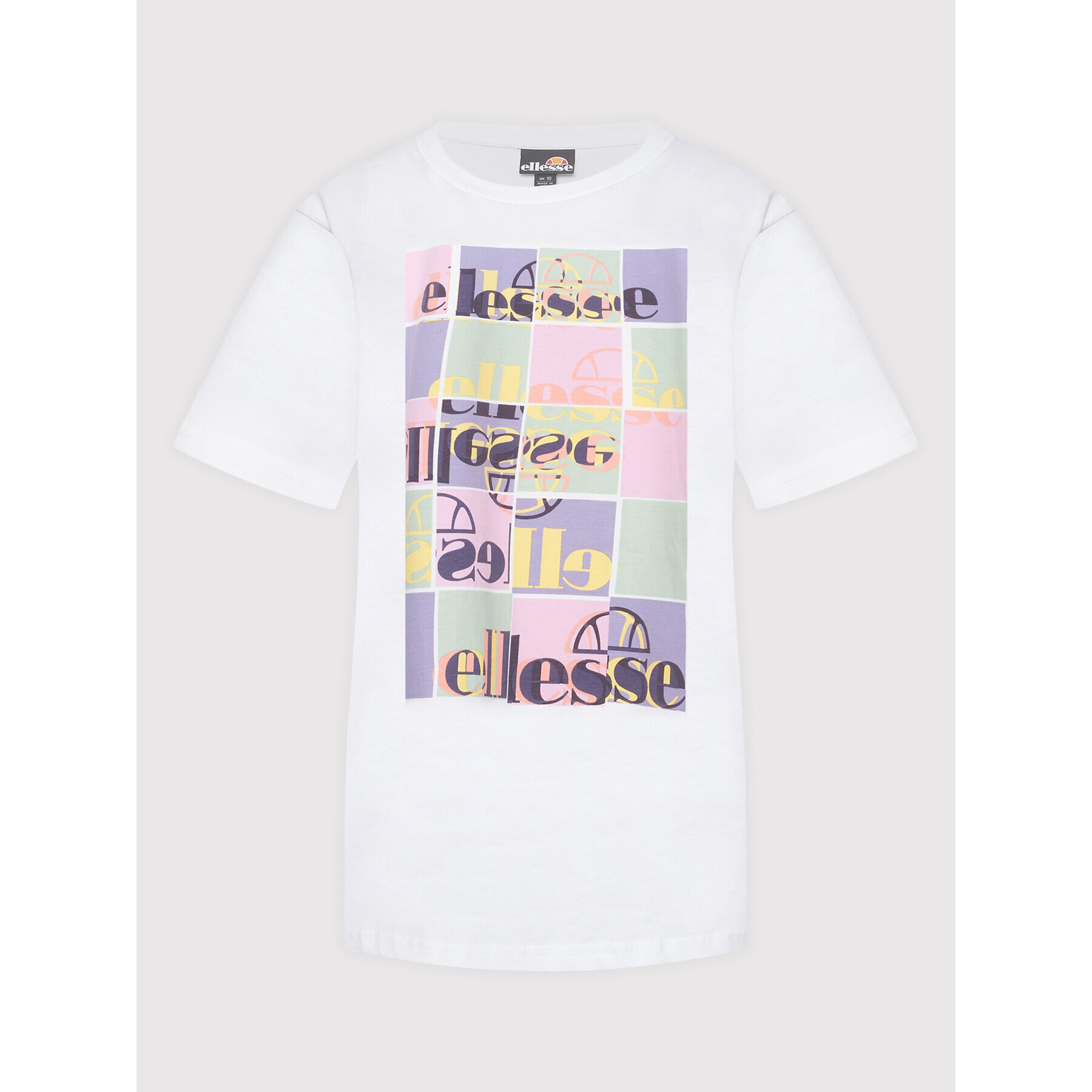 Ellesse Тишърт Square SGM14628 Бял Relaxed Fit - Pepit.bg