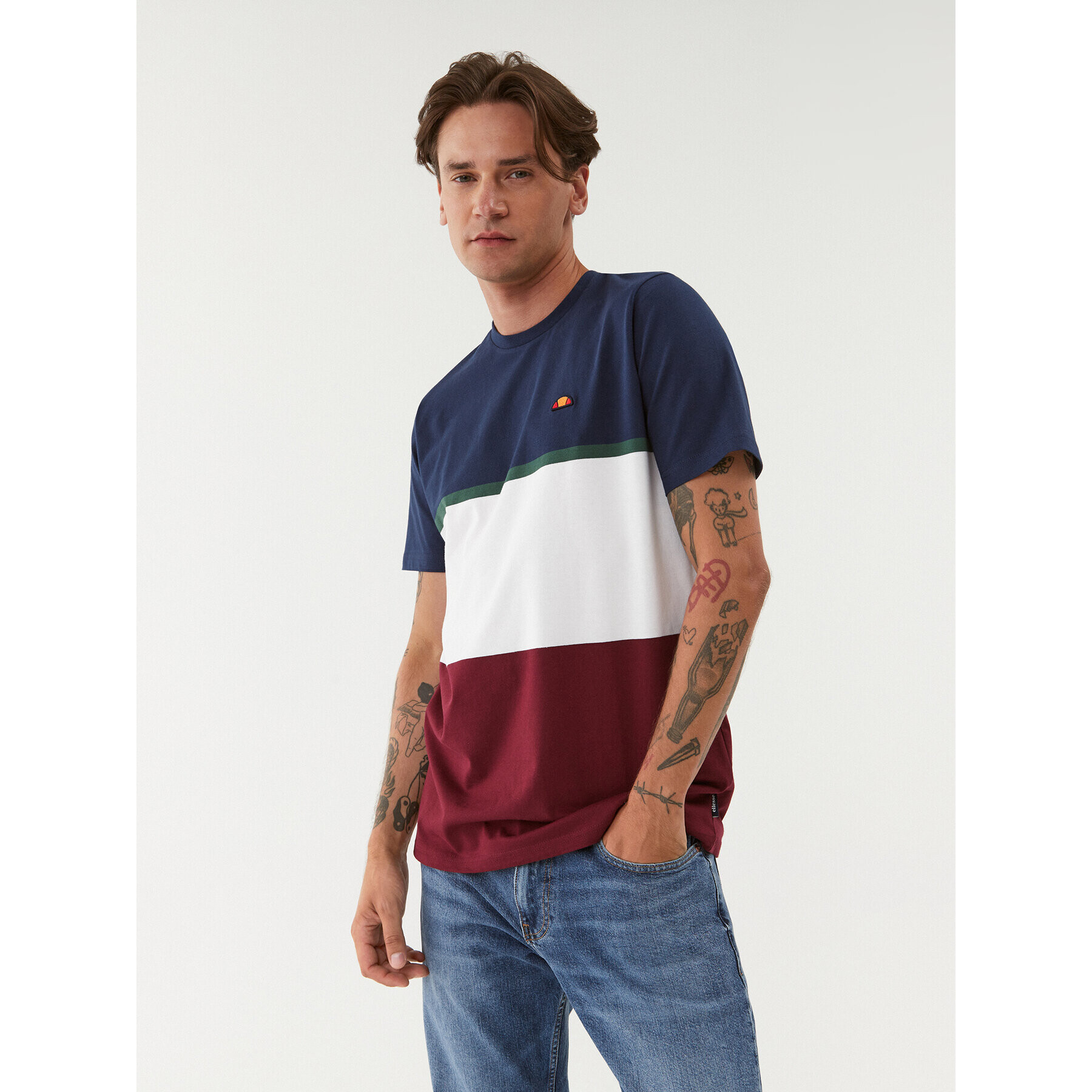 Ellesse Тишърт Trenka SHP16695 Бордо Regular Fit - Pepit.bg