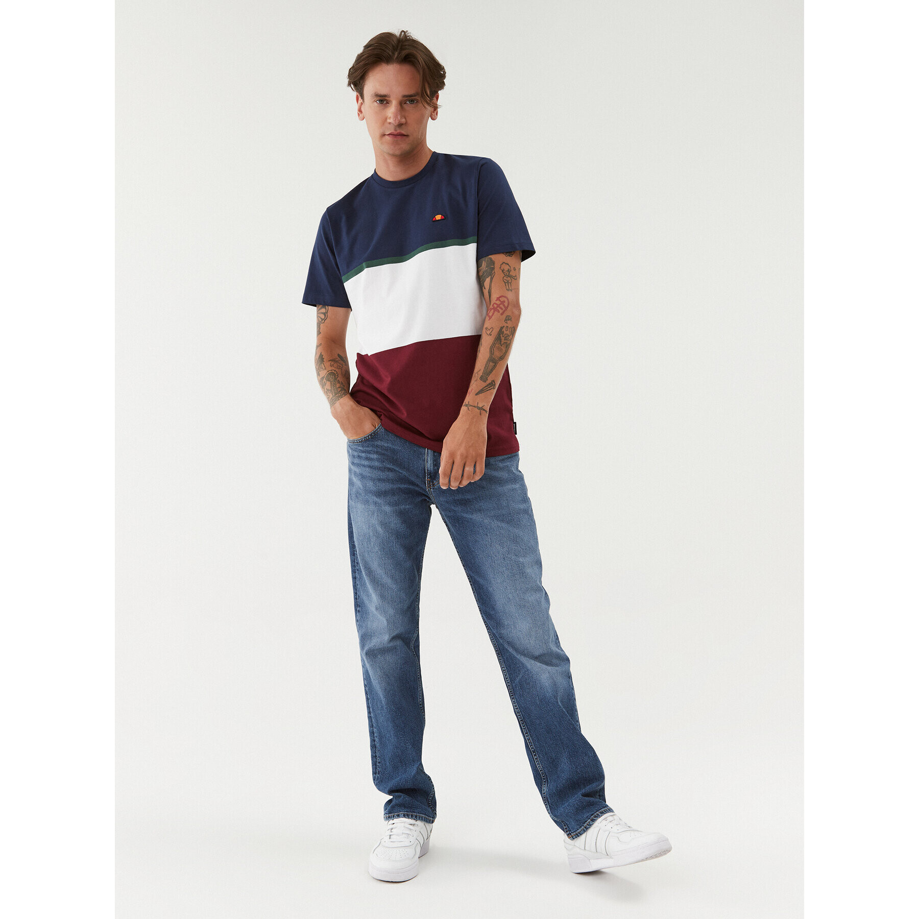 Ellesse Тишърт Trenka SHP16695 Бордо Regular Fit - Pepit.bg