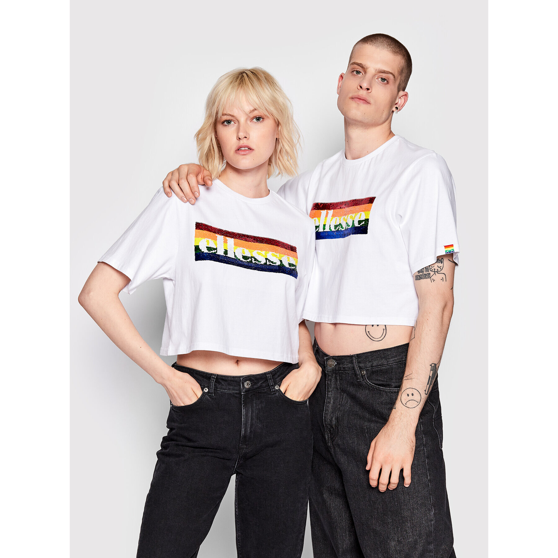 Ellesse Тишърт Unisex Unicorn SHN15708 Бял Loose Fit - Pepit.bg