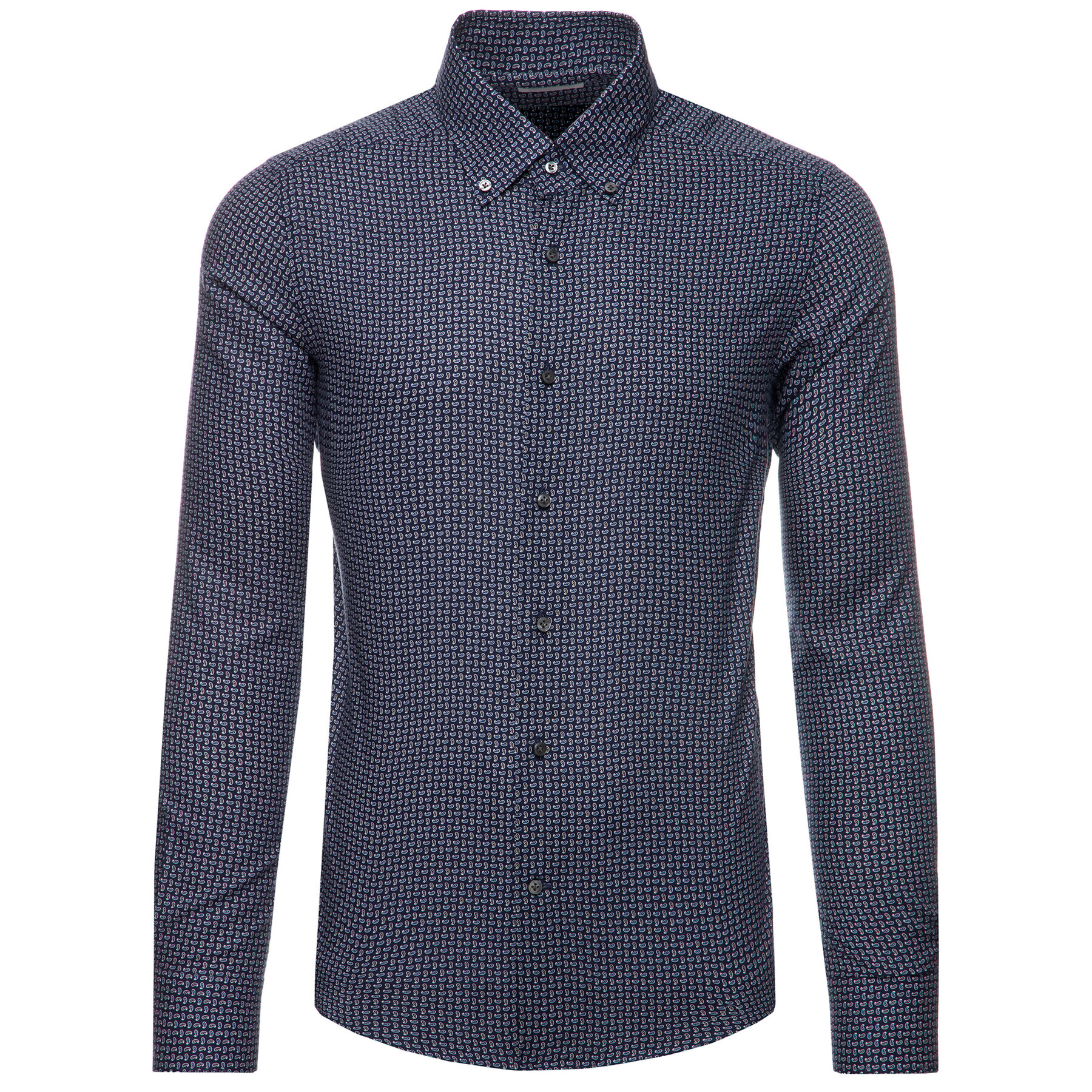 Emanuel Berg Риза H-Basel PEB46588 Тъмносин Modern Fit - Pepit.bg