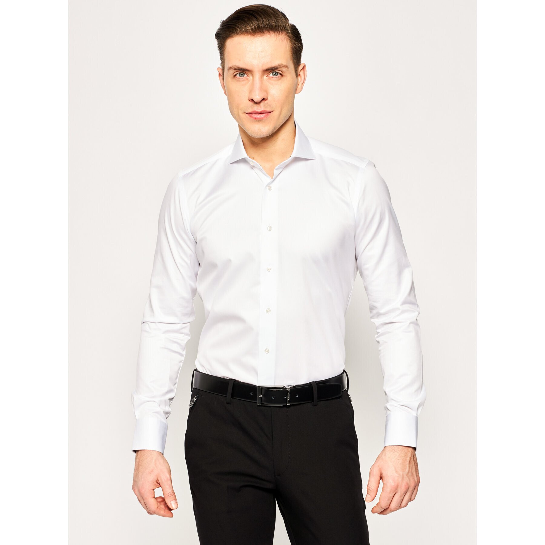 Emanuel Berg Риза Harvard PEB 47809 Бял Slim Fit - Pepit.bg