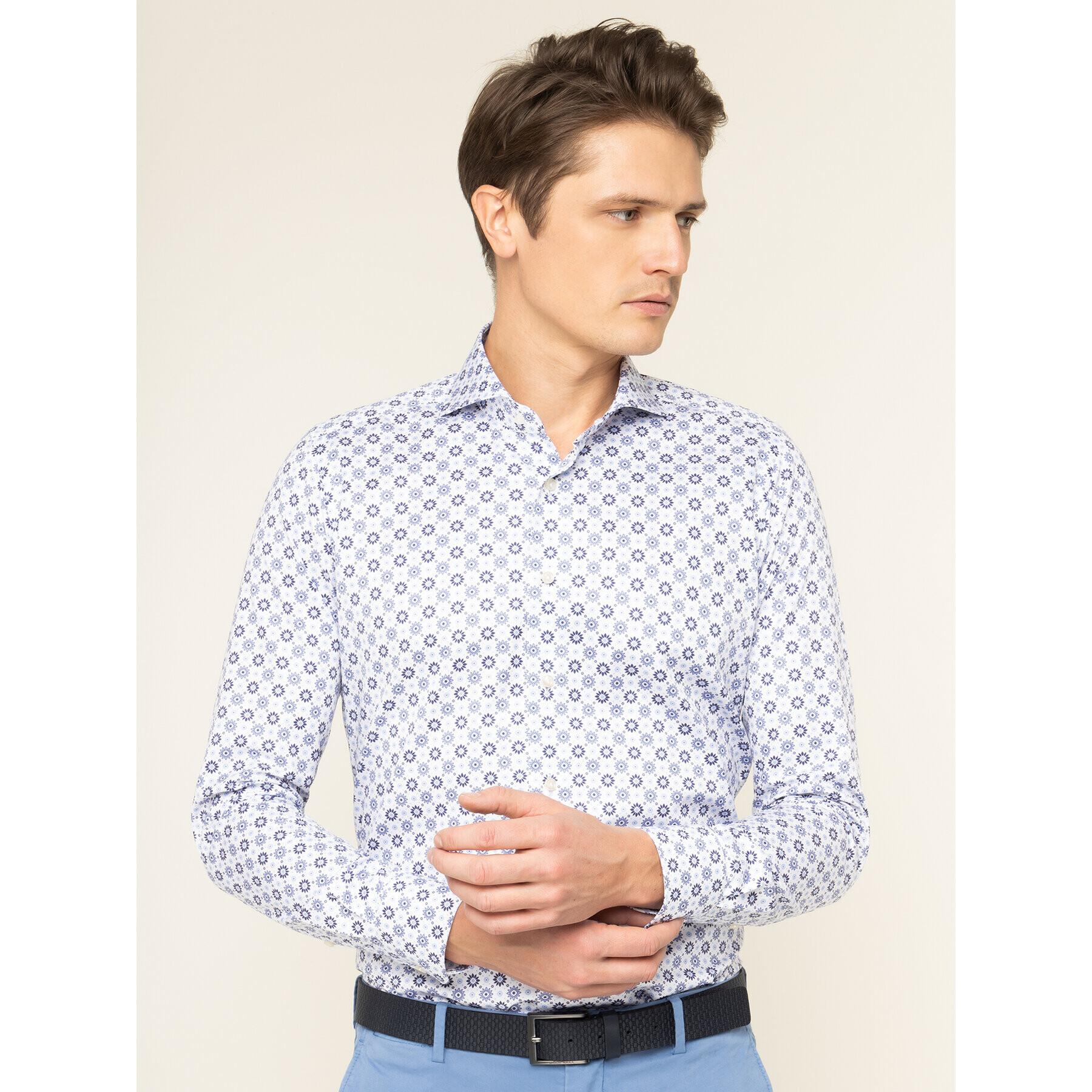 Emanuel Berg Риза Harvard PEB46188 Цветен Slim Fit - Pepit.bg