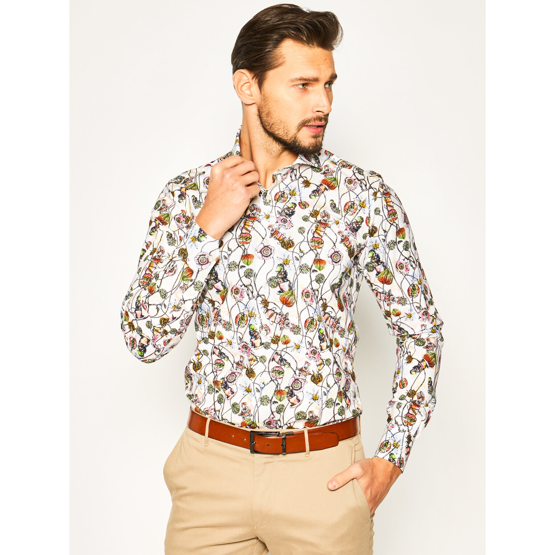 Emanuel Berg Риза Harvard PEB47922 Цветен Slim Fit - Pepit.bg