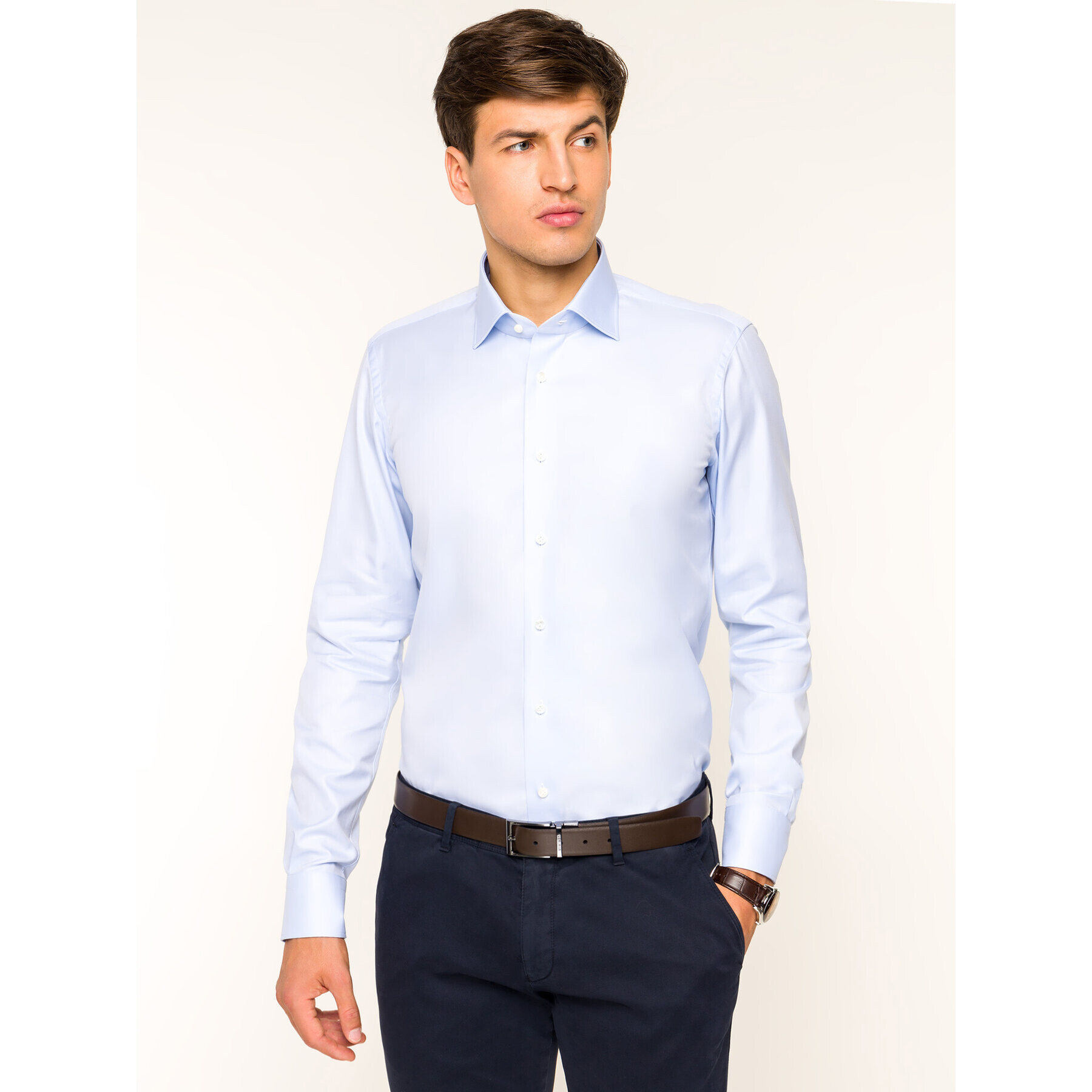 Emanuel Berg Риза MCR37 Син Super Slim Fit - Pepit.bg