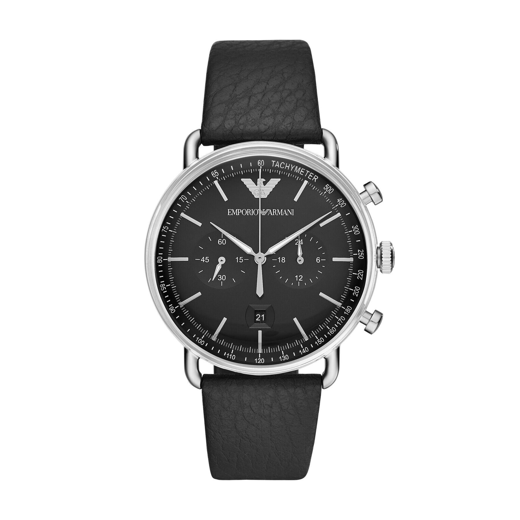 Emporio Armani Часовник Aviator AR11143 Черен - Pepit.bg