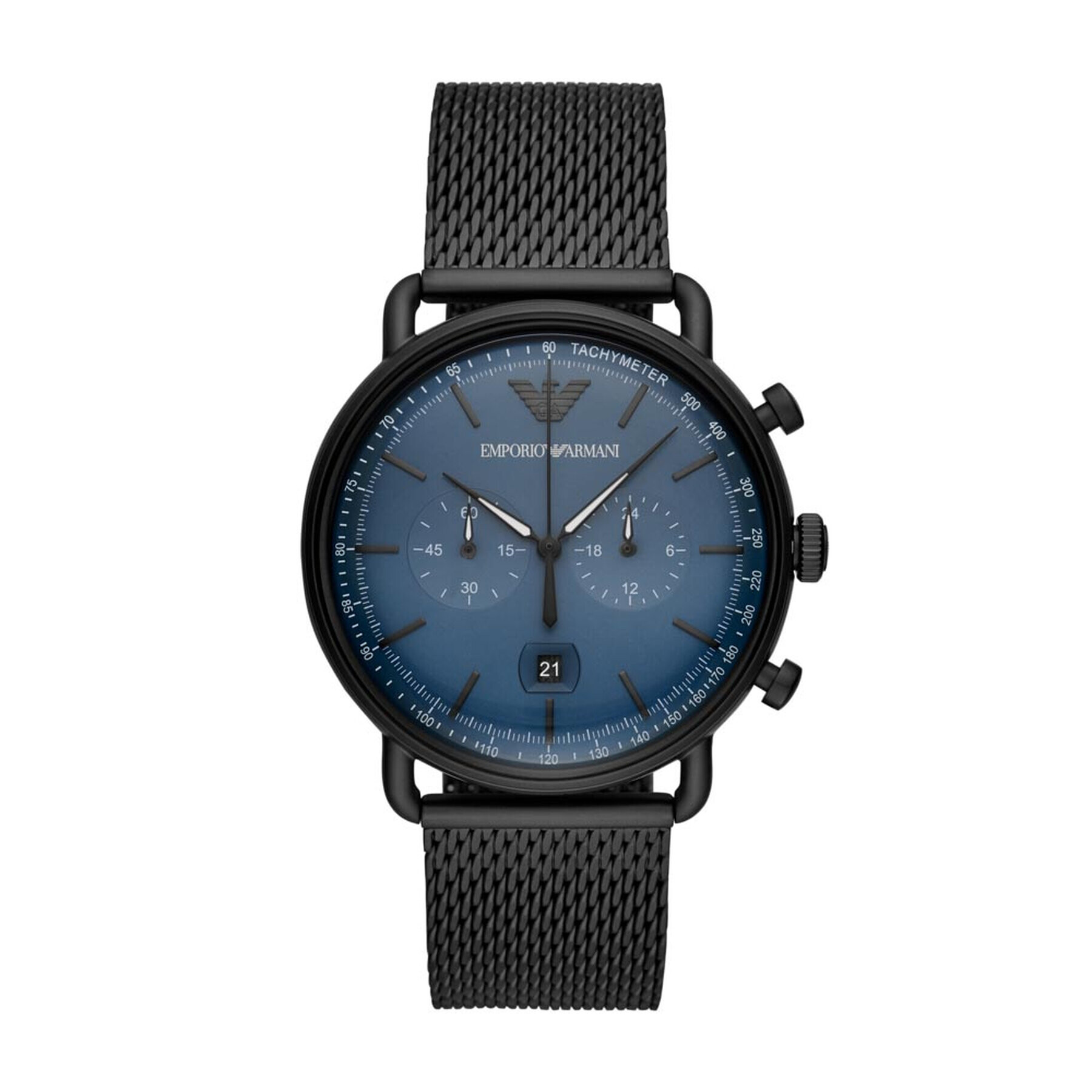Emporio Armani Часовник Aviator AR11201 Черен - Pepit.bg