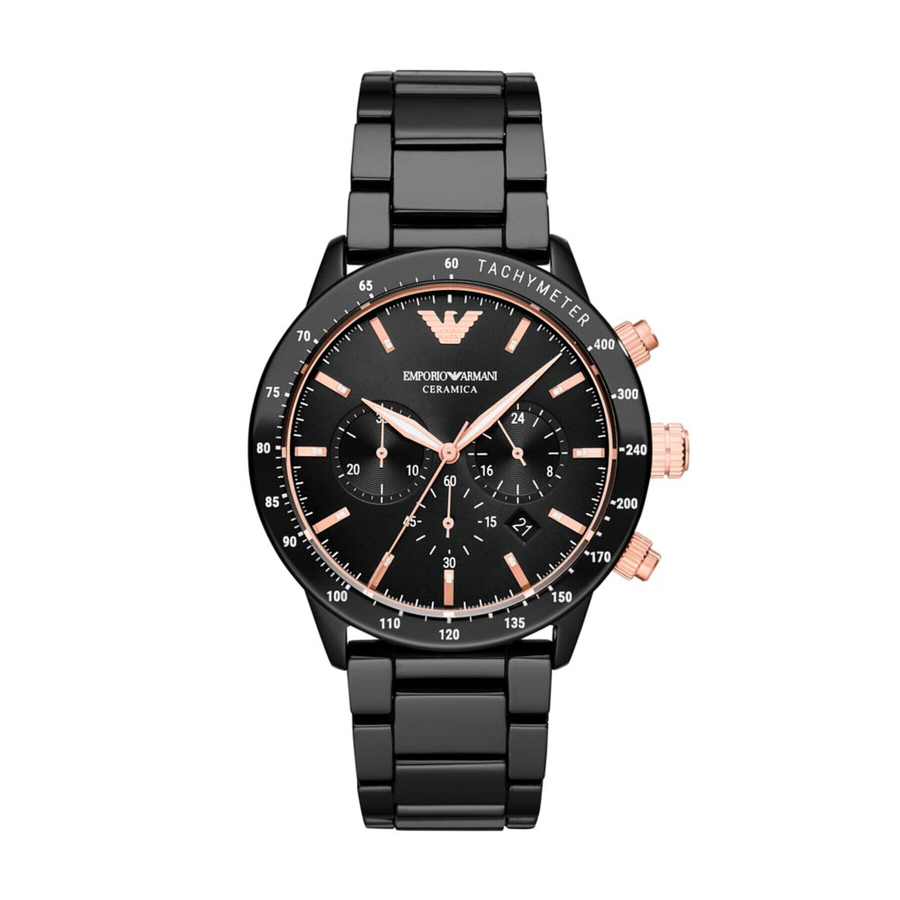 Emporio Armani Часовник Mario AR70002 Черен - Pepit.bg
